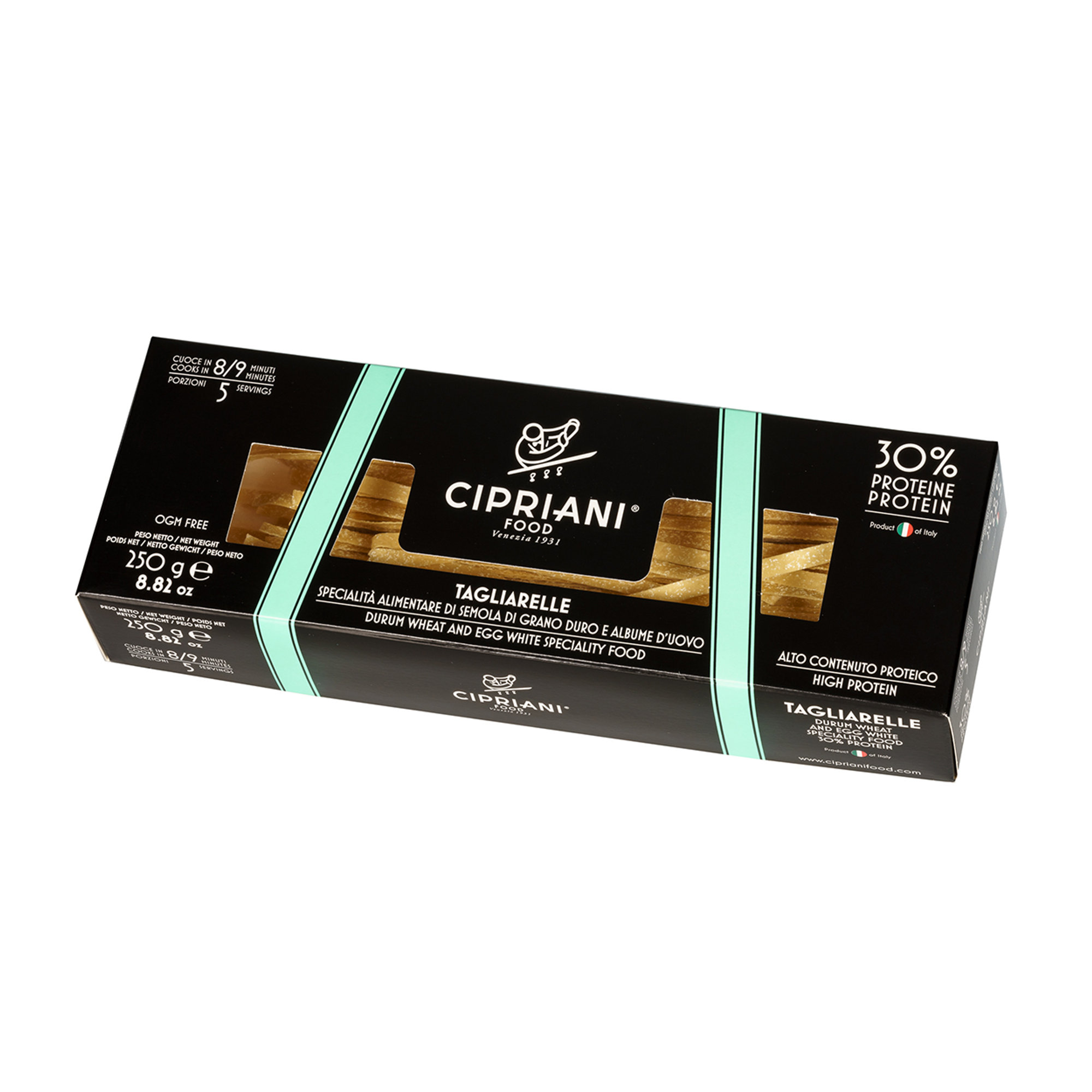4 confezioni miste 250 gr: Tagliolini "Linea 30% Protein" - Tagliarelle "Linea 30% Protein" - Tagliolini agli Spinaci "Linea Classica" - Pappardelle "Linea Classica" Cipriani-22 vista1