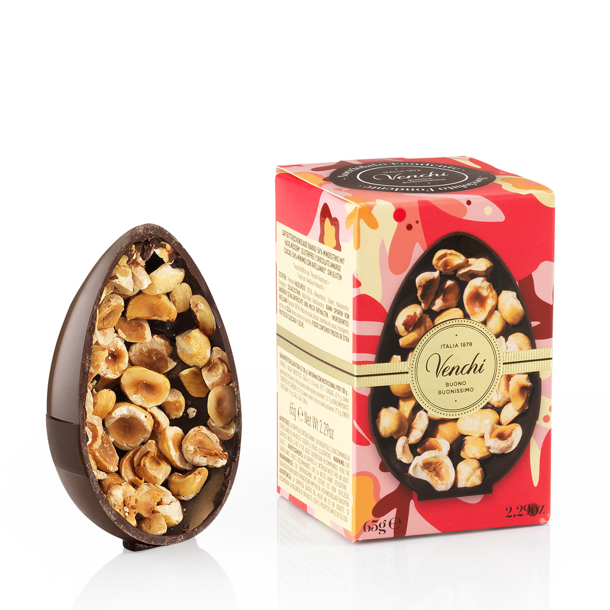 3 cajas - Huevos de avellana piamonte oscuro 65 gr Venchi vista0