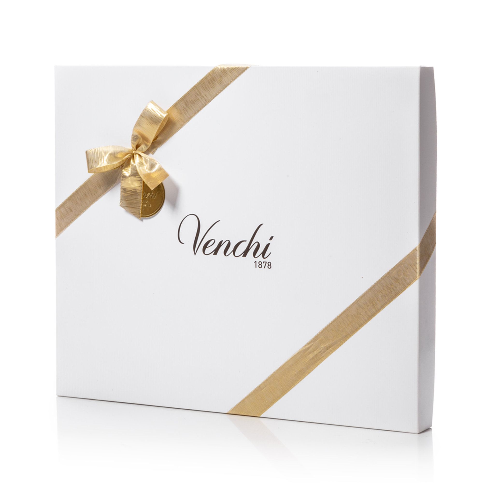 Elegante confezione bianca con cioccolatini misti da 500 gr Venchi vista1