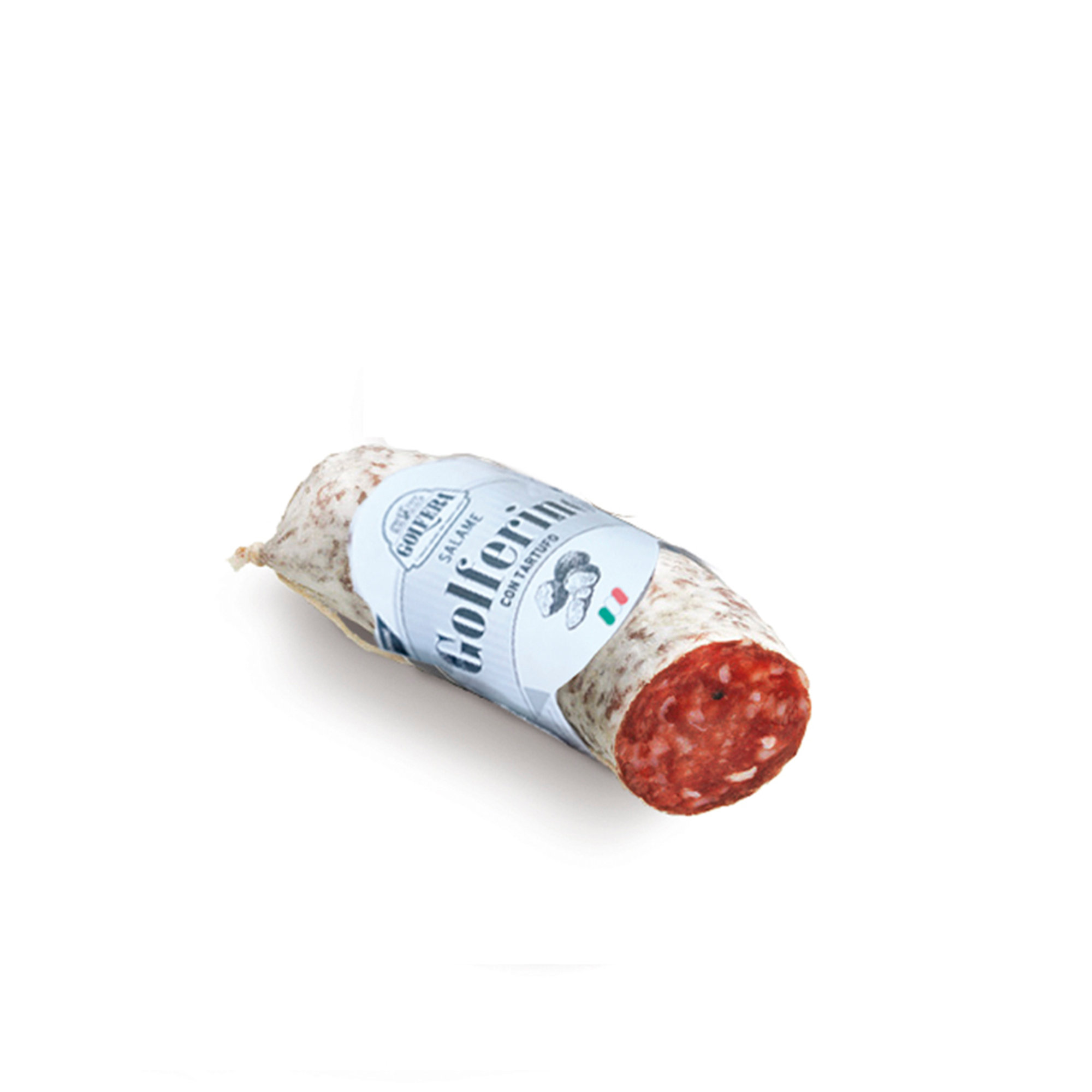 Boîte de dégustation : Cured Tasse 1,6 Kg - Saucisse Napoli épicée Bagetta 600 gr - Golferino Salami à la Truffe 220 gr - Strolghino Micro Salami 220 gr Golfera vista5