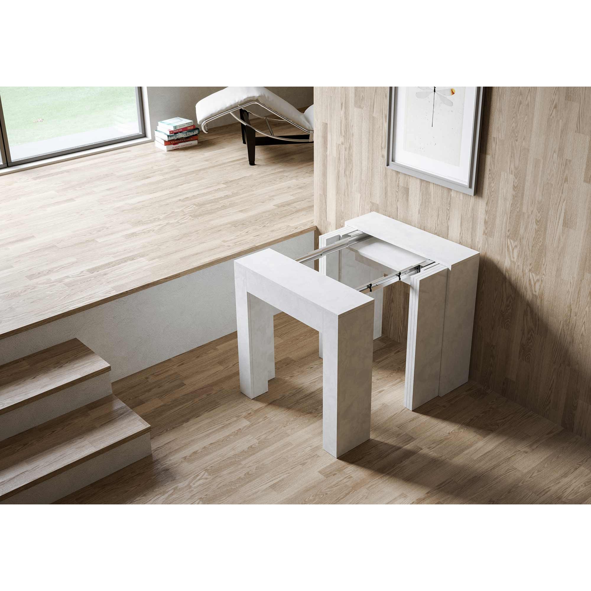 Consolle Allin allungabile 47/300, bianco spatolato Consolle allungabili vista4