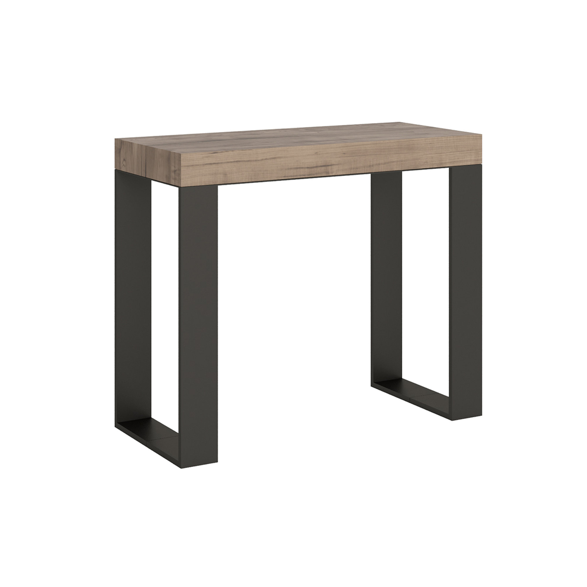 Consolle allungabile Tecno 40/300, rovere natura/antracite Consolle allungabili vista0