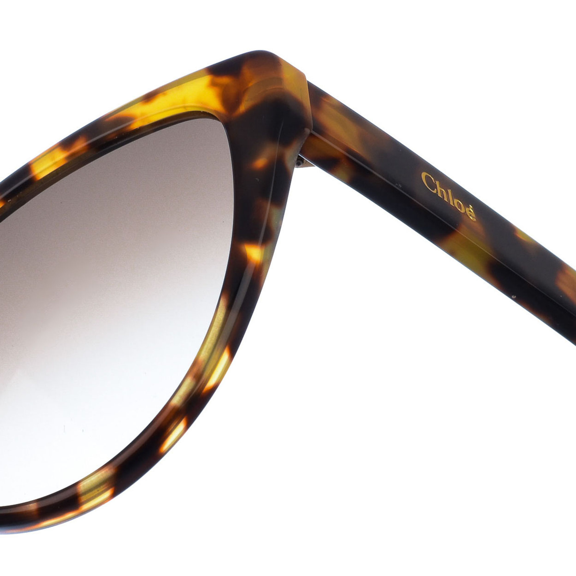 Occhiali da sole con montatura in acetato con forma di occhi di gatto con lenti marroni Chloé vista1