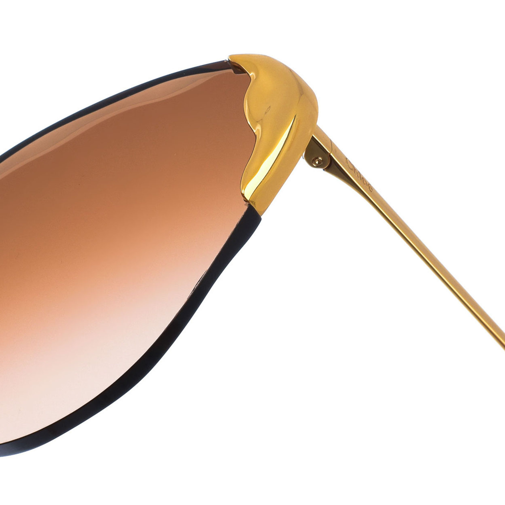 Occhiali da sole con montatura in acetato a forma di occhi di gatto con lenti marroni Chloé vista1