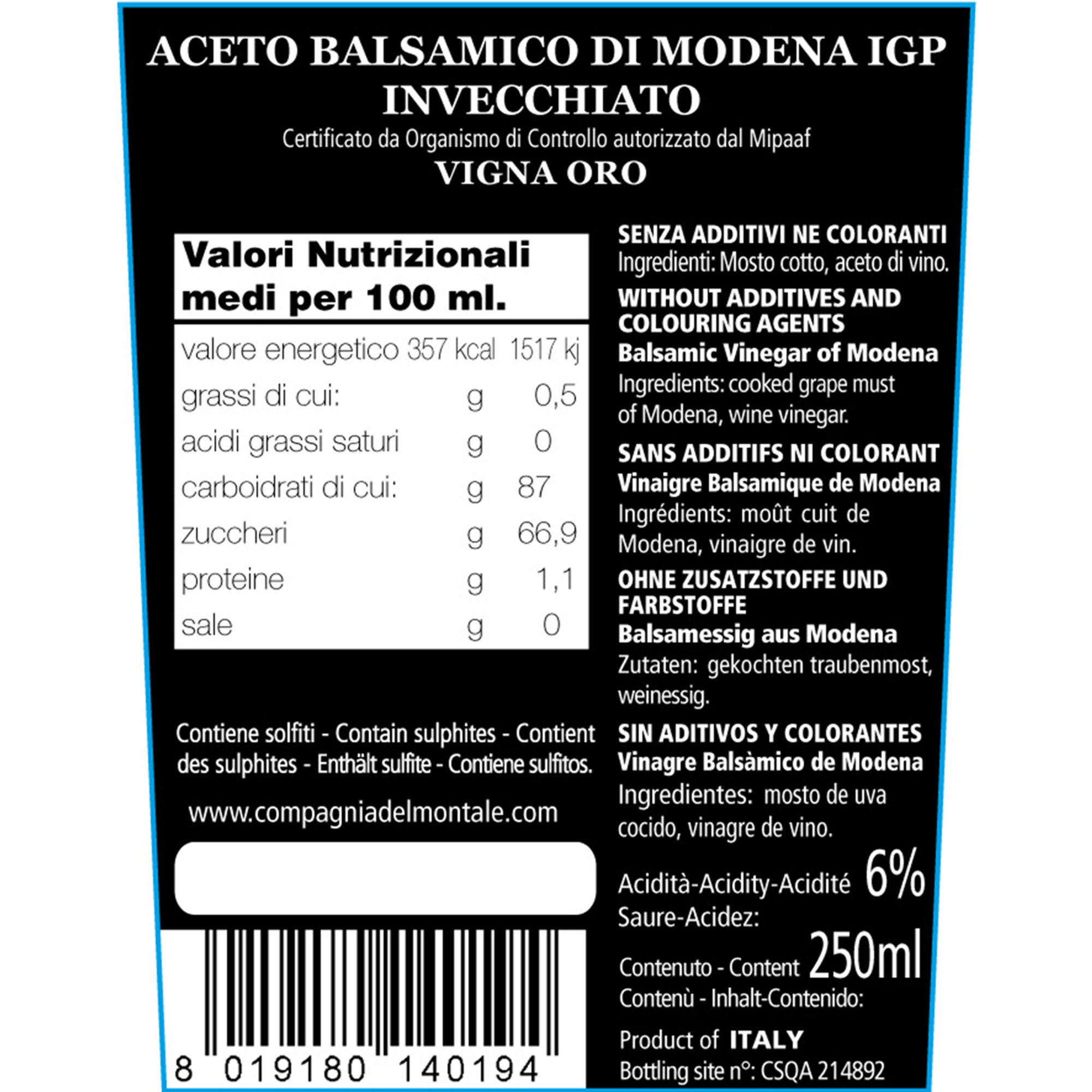 3 prodotti misti: Vigna Oro - Perle all'Aceto Balsamico - Gelatina Compagnia del Montale vista2
