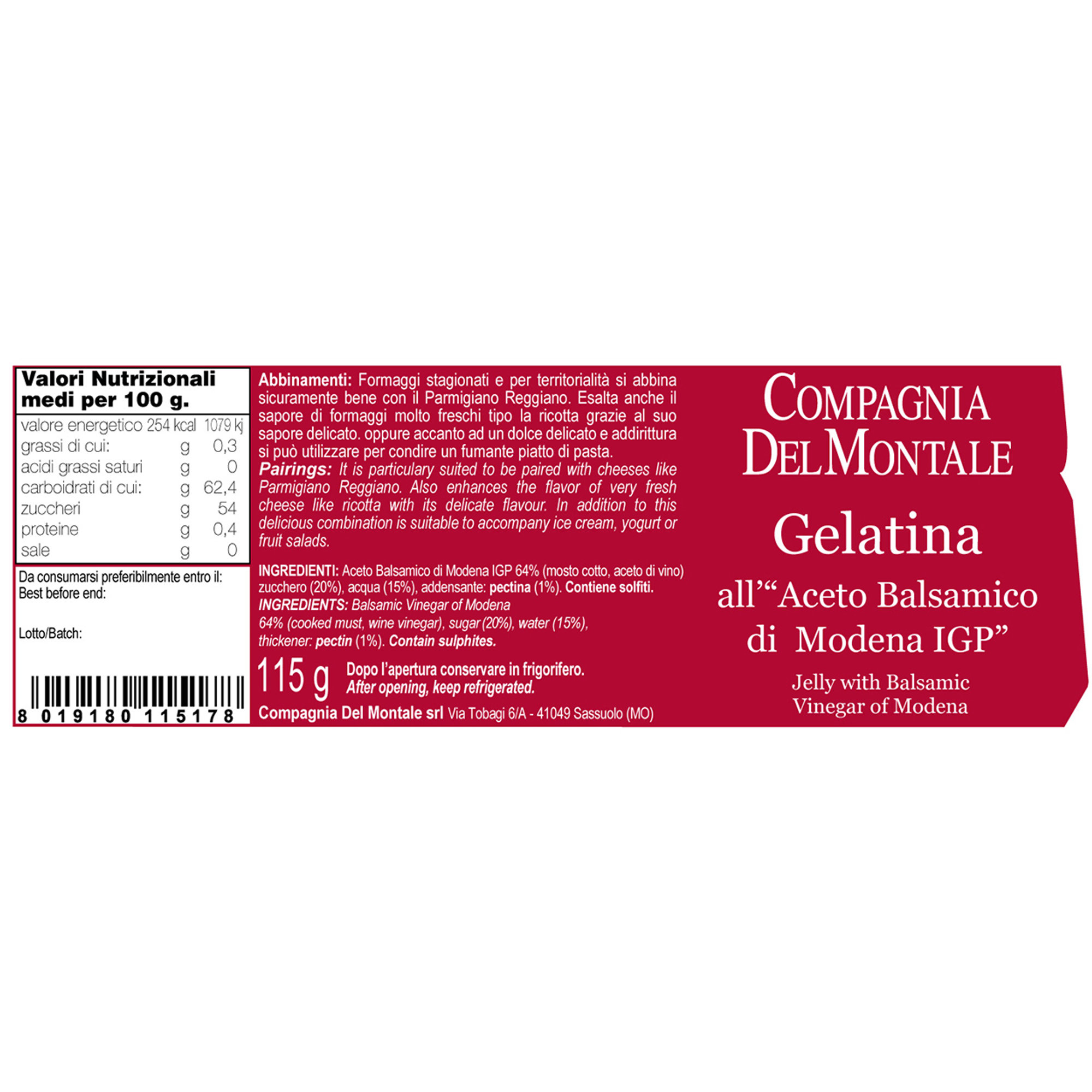 3 prodotti misti: Vigna Oro - Perle all'Aceto Balsamico - Gelatina Compagnia del Montale vista6