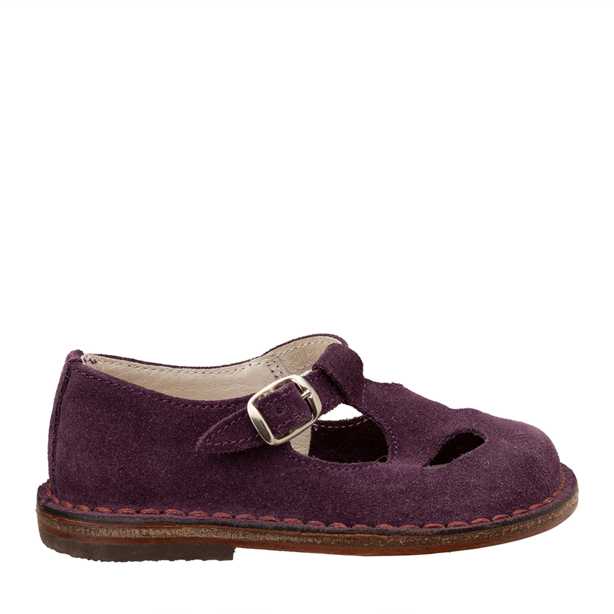 Sandali cut out scamosciati viola Pepè shoes vista0