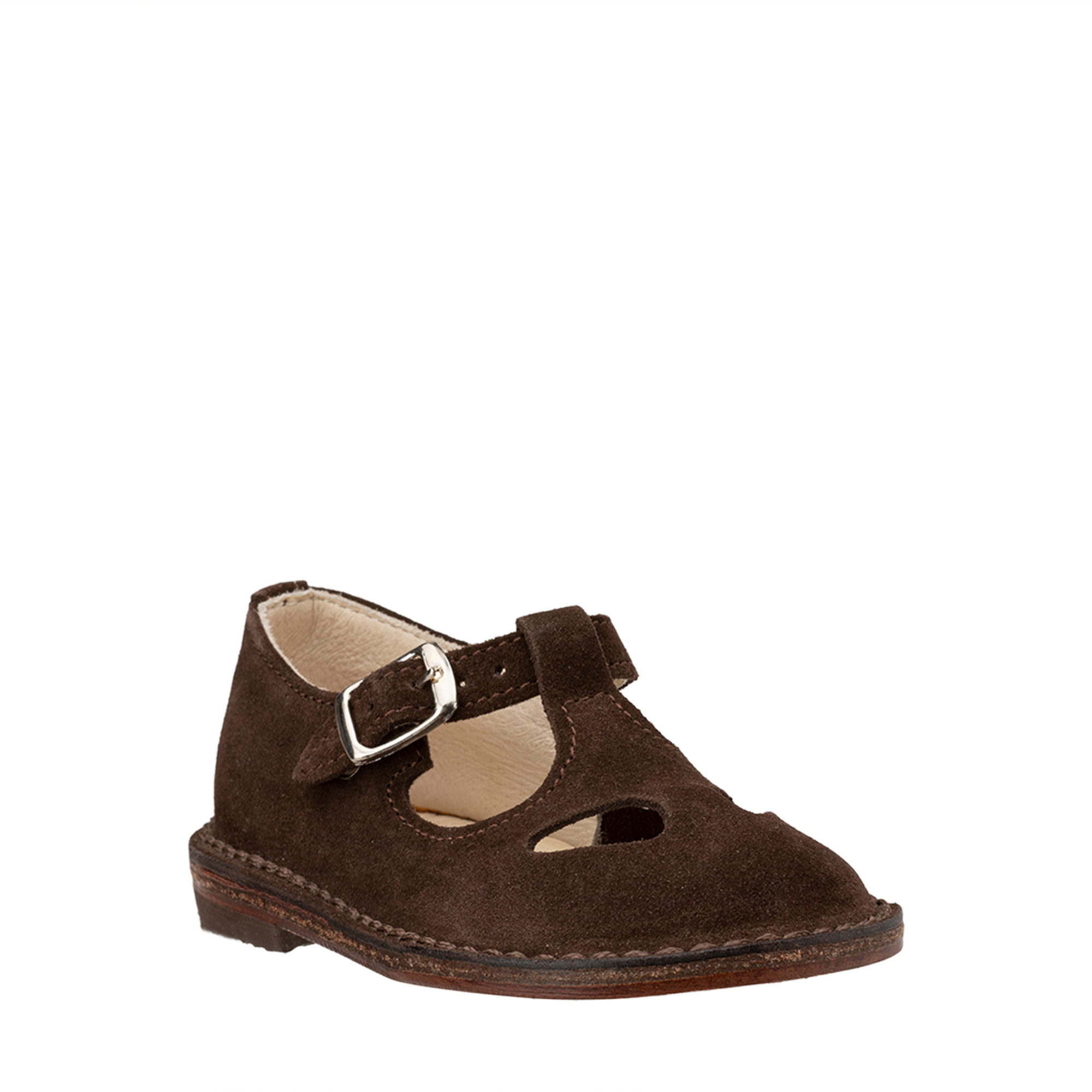 Sandali cut out scamosciati testa di moro Pepè shoes vista2