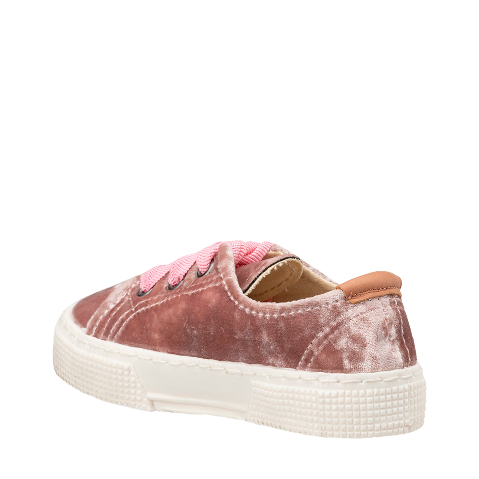 Sneakers in velluto rosa Pepè shoes vista1