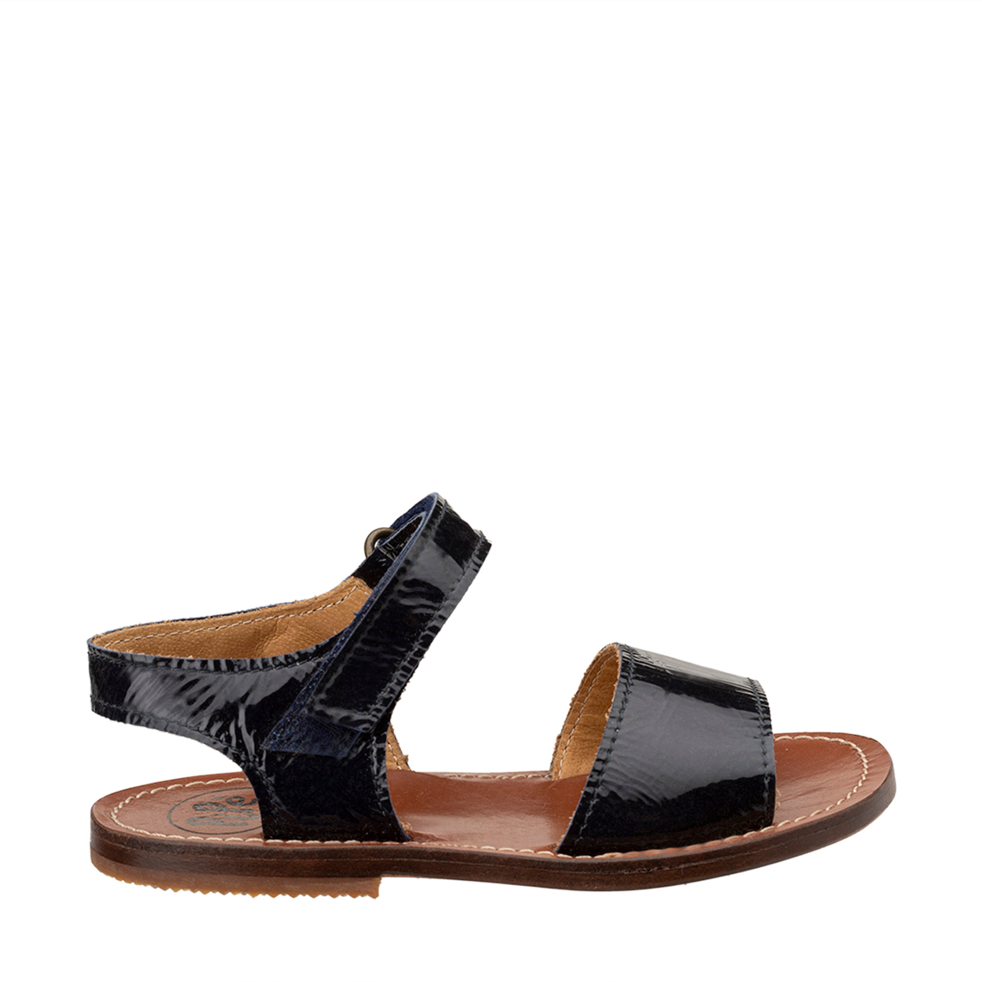 Sadali in vernice blu Pepè shoes vista0