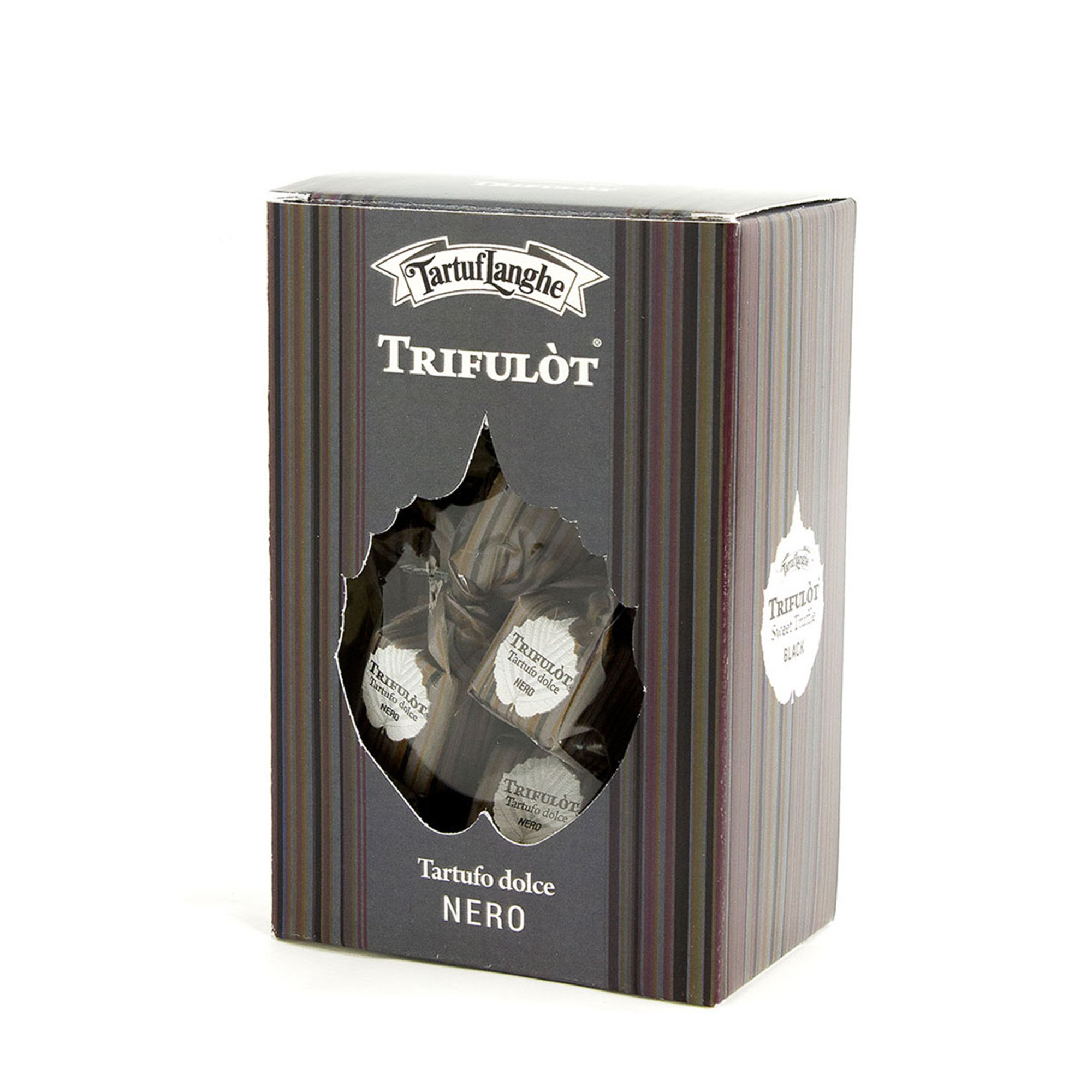 3 Trifulòt Astucci 105 gr: 1 Tartufo Dolce Nero, 1 Tartufo Dolce Bianco, 1 Tartufo Dolce Pistacchio TartufLanghe vista4