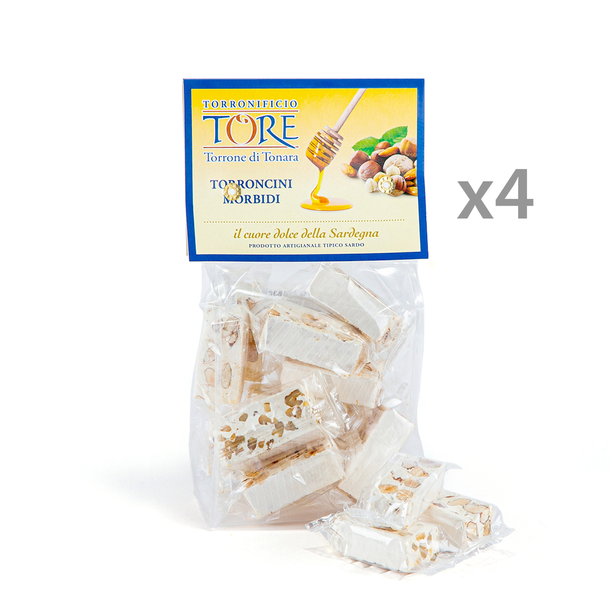 4 confezioni - Torroncini a vista Gusti Misti 200 gr Torronificio Tore vista0