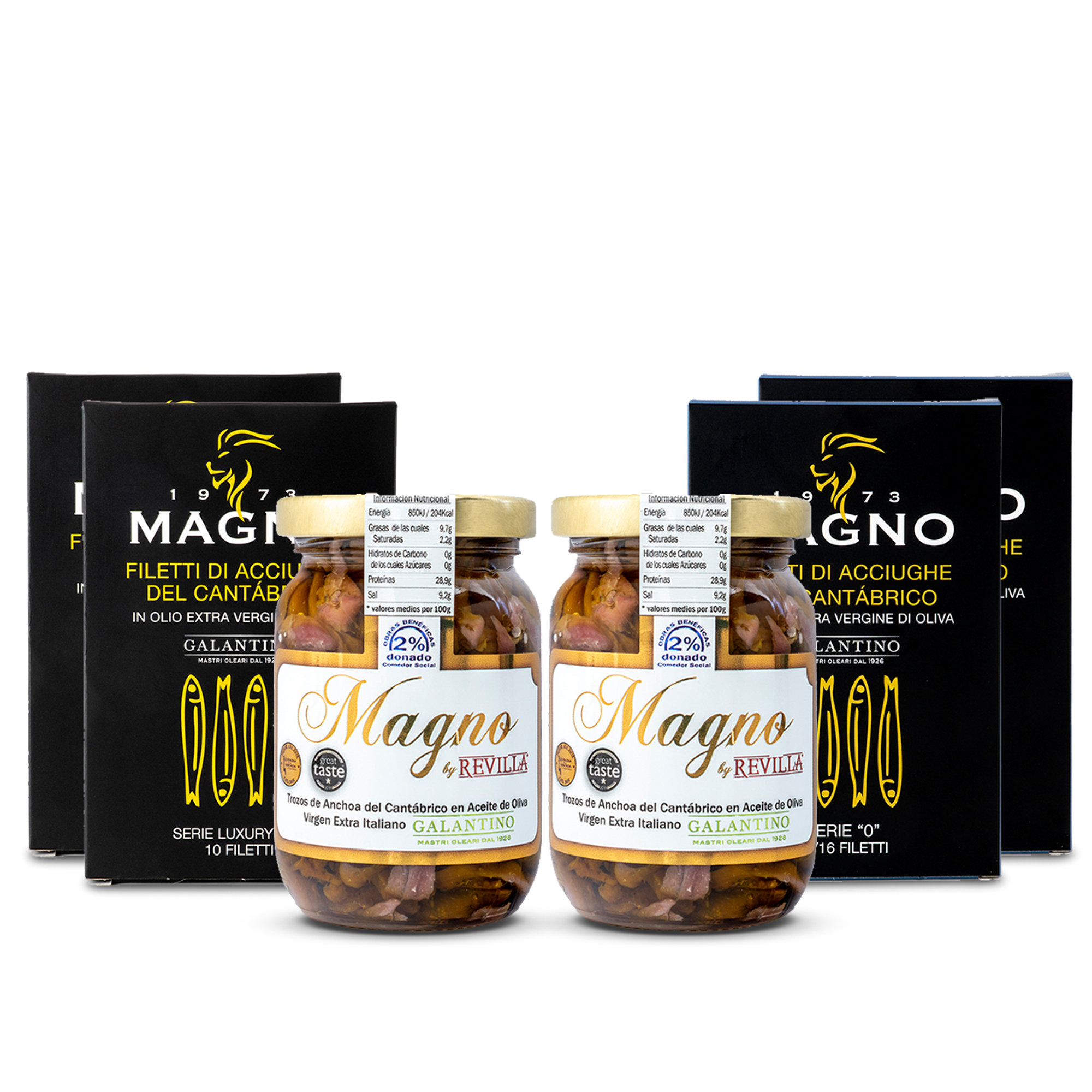 2 Filets von Anchovis 120 g Serie "0" - 2 "Stücke" von Anchovis 160 g - 2 Filets von Anchovis Serie Luxury "00" 120 g Magno vista0