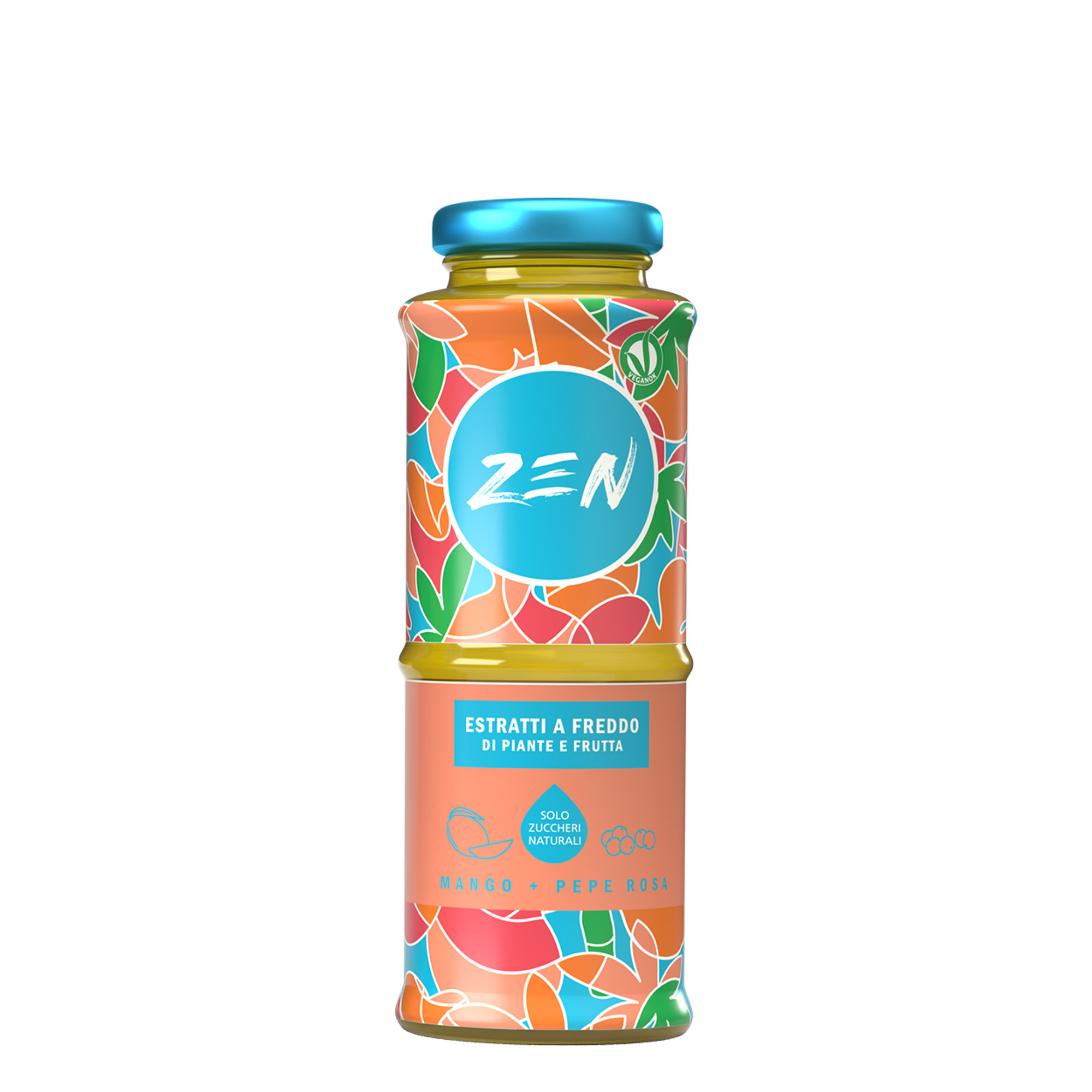 6 Estratti "ZEN" misti 200 ml: 2 Lime e Zenzero, 2 Ribes e Limone, 2 Mango e Pepe OriOra vista5