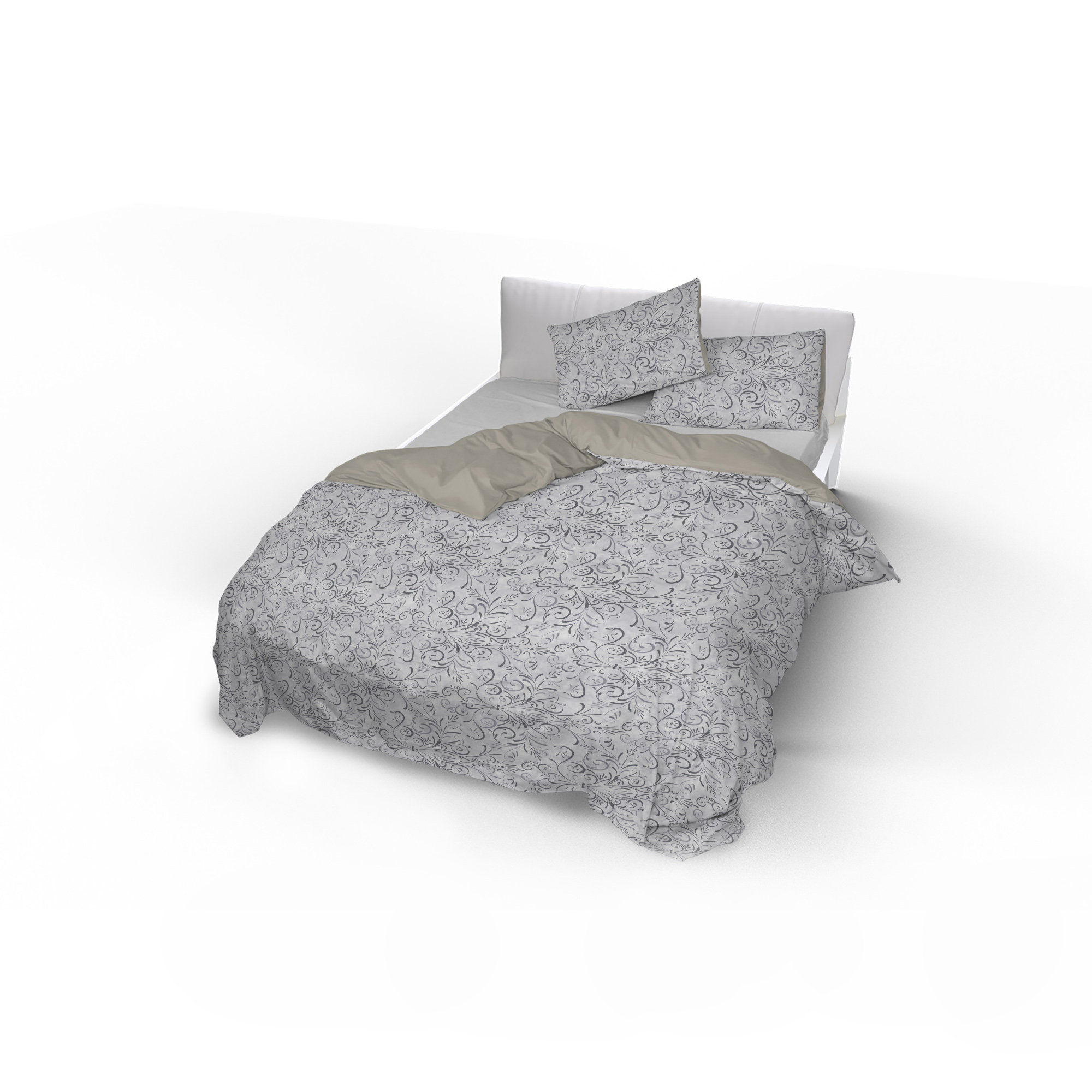 Parure copripiumino + federe Fantasy - ornato grigio DATEX vista4