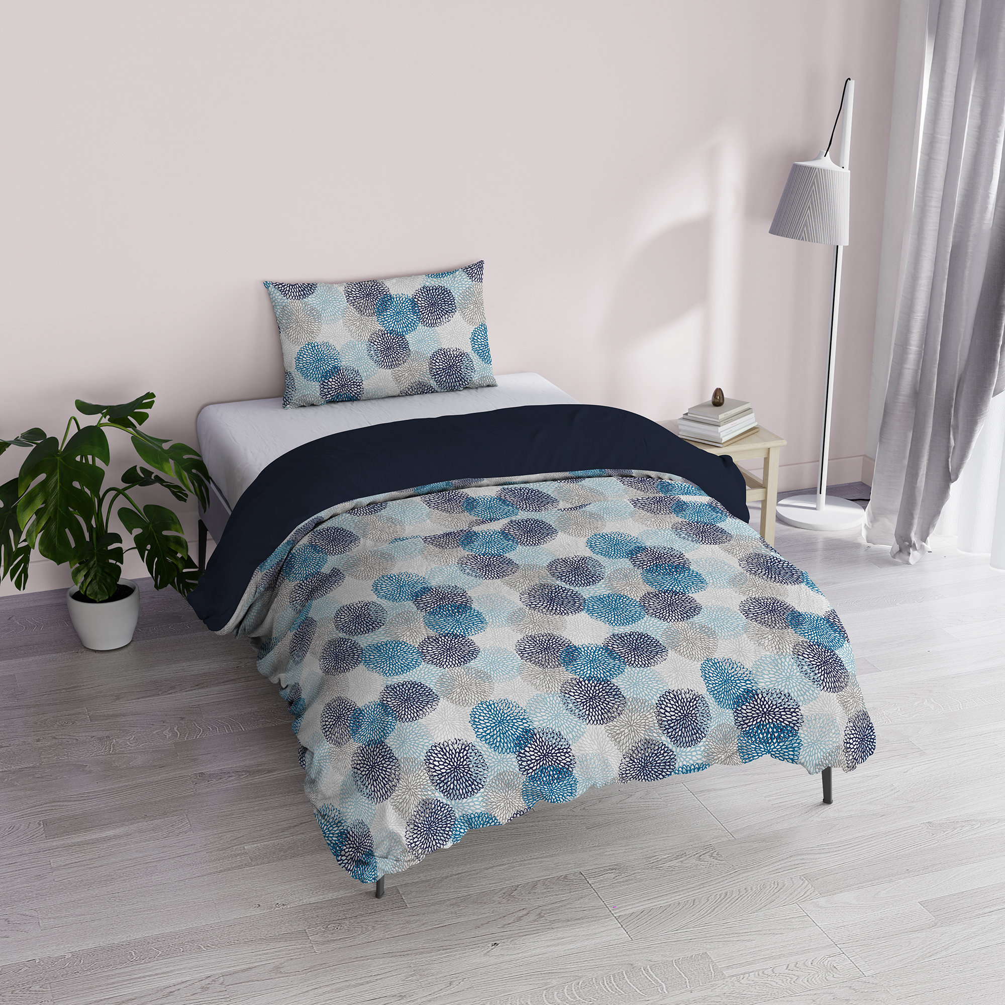 Parure copripiumino + federe Fantasy - soffioni blu DATEX vista3