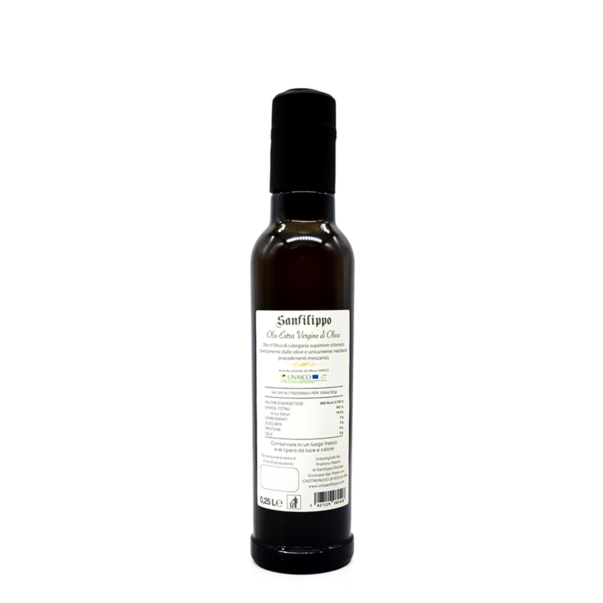 12 bouteilles 0,25lt - Huile d'Olive Vierge Extra Fruité Moyen 100% Italienne extraite à froid - Année de production 2024/2025 Frantoio Sanfilippo vista1