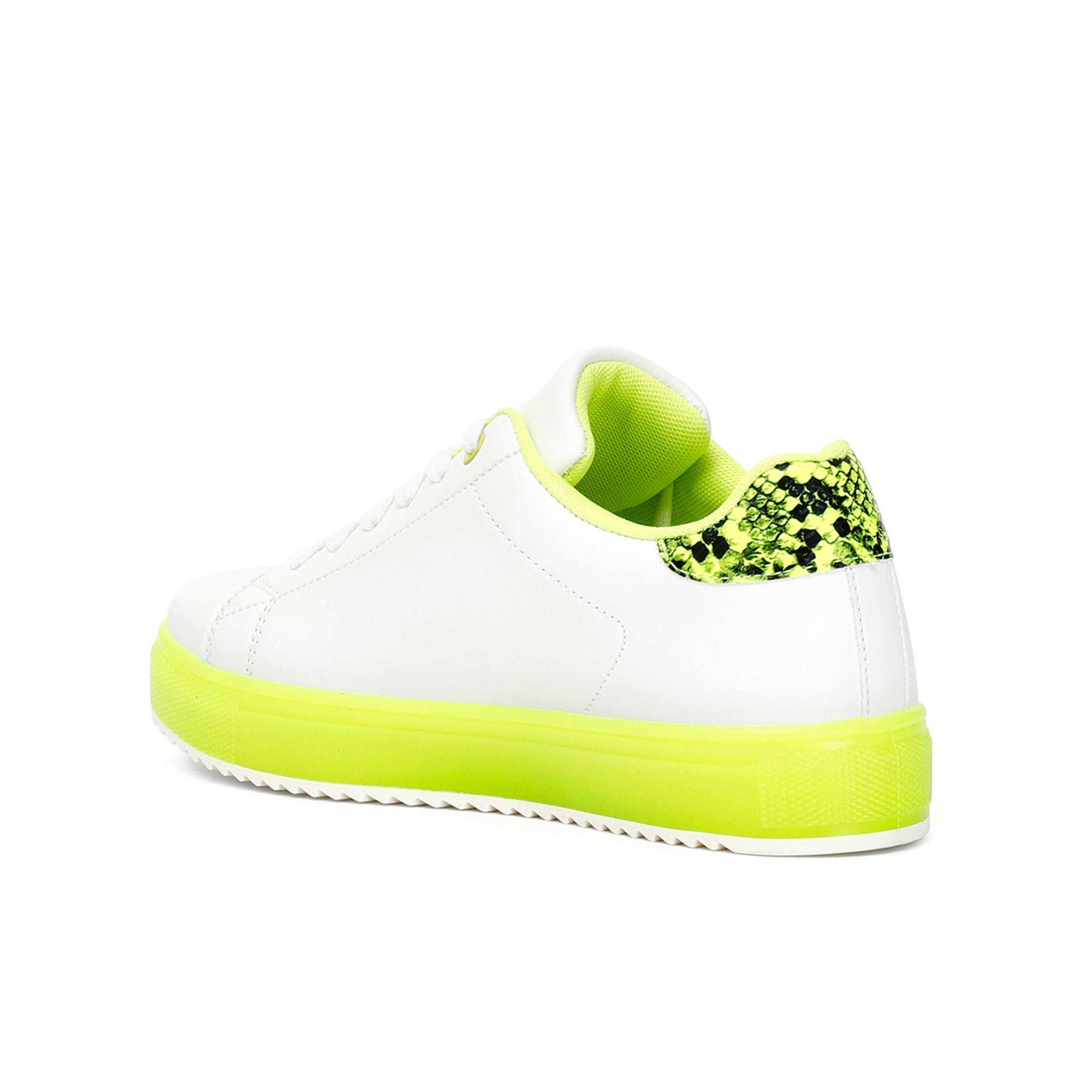 Sneakers con para a contrasto bianche e giallo fluo CafèNoir  vista1