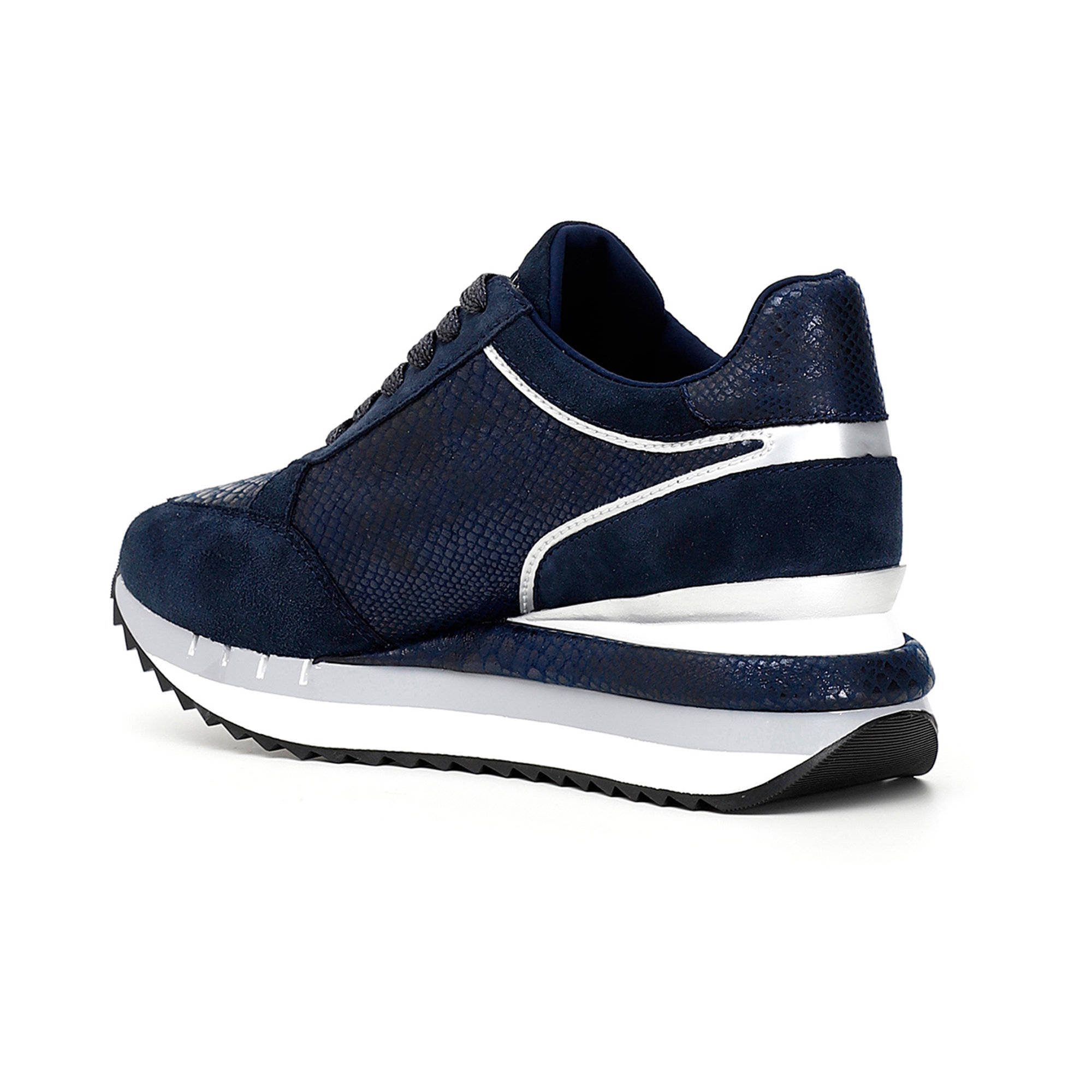 Sneakers con trama rettile blu CafèNoir  vista1
