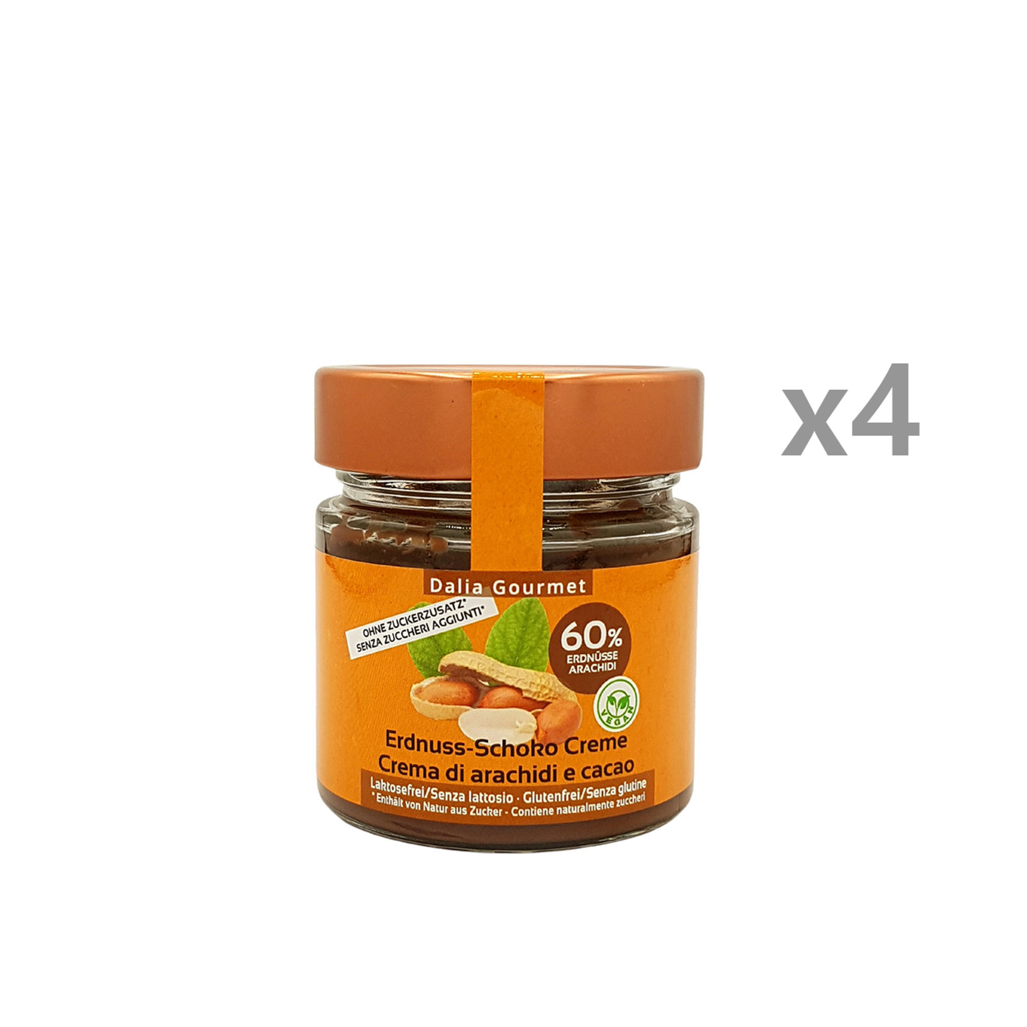 4 vasetti - Crema di Arachidi e Cacao 200 gr Zero Cal vista0