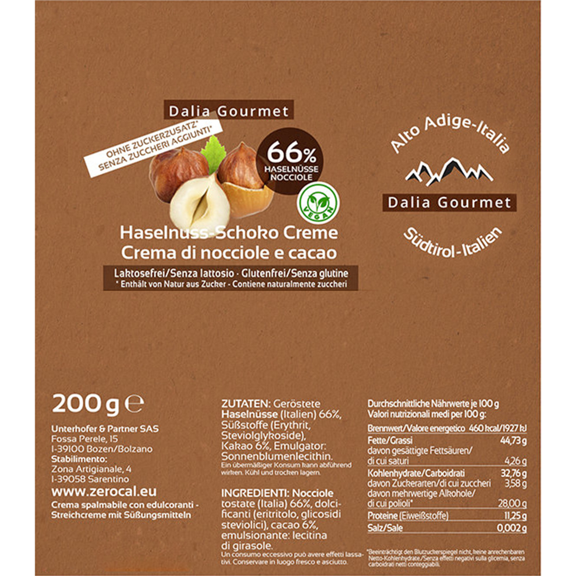 4 vasetti misti creme 200 gr: Nocciole e Cacao - Mandorle con Tonka - Arachidi e Cacao - Cacao Zero Cal vista2