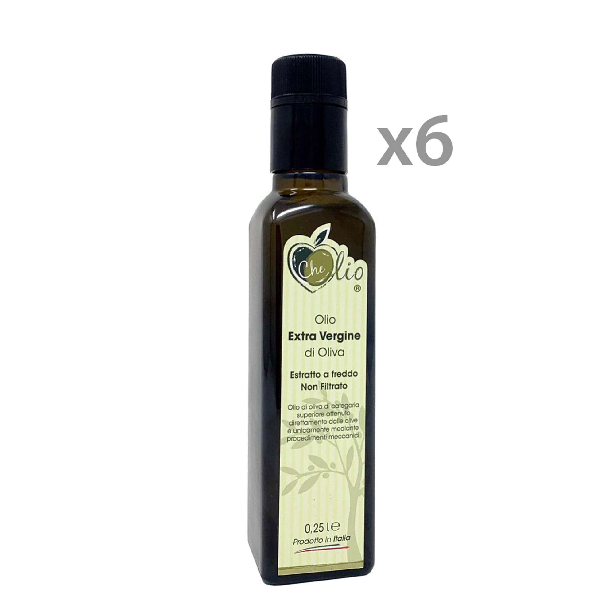 6 bottiglie - Olio Extravergine d'Oliva 250 ml con tappo antirabbocco Che Olio vista0