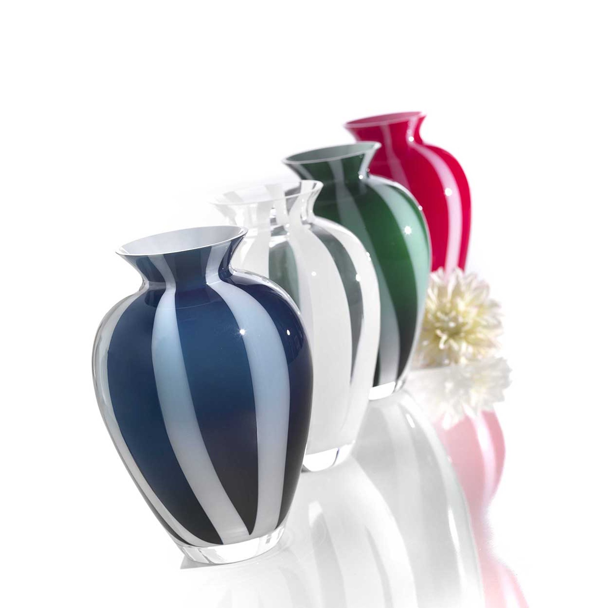 Aurora Streifen Vase h29 grün bosque Onlylux vista1