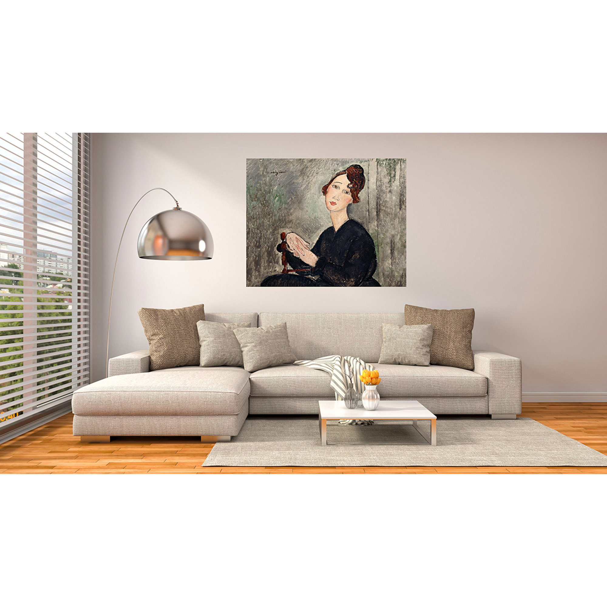 Pannello arredo - MODIGLIANI - Femme assise TeleD'Autore vista1