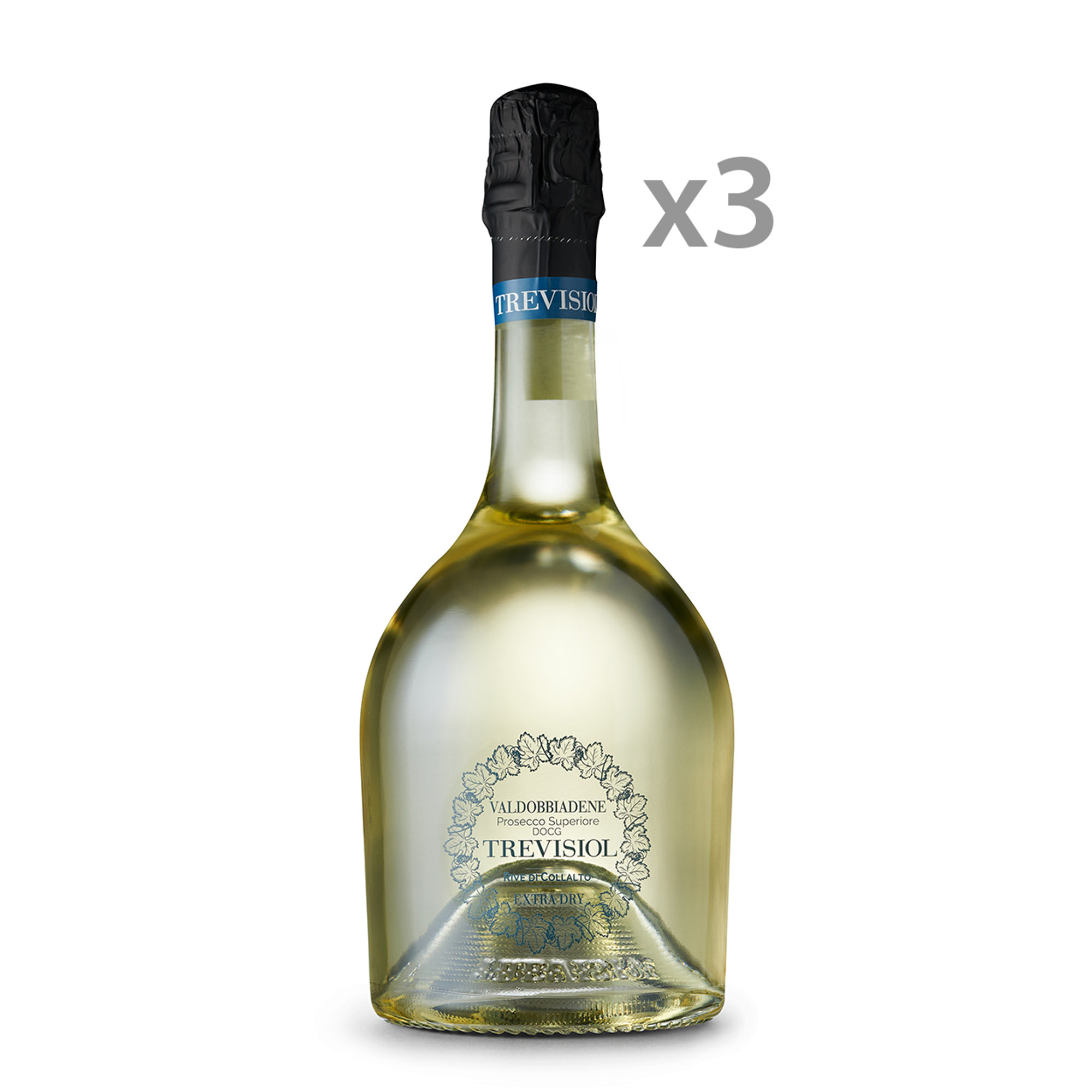 3 bouteilles - « Rive di Collalto Extra Dry » Valdobbiadene Prosecco Superiore DOCG 2020 Trevisiol vista0