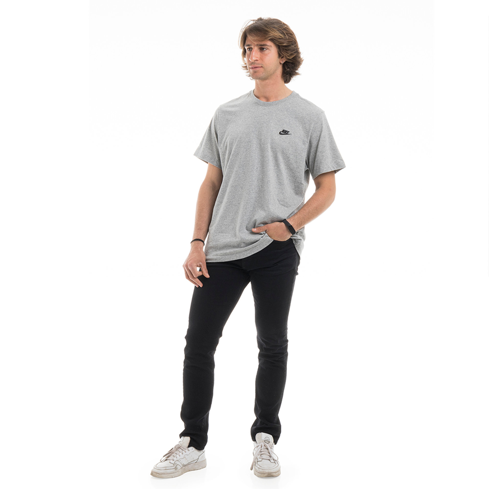 T-shirt Nike grigio melange Nike vista1
