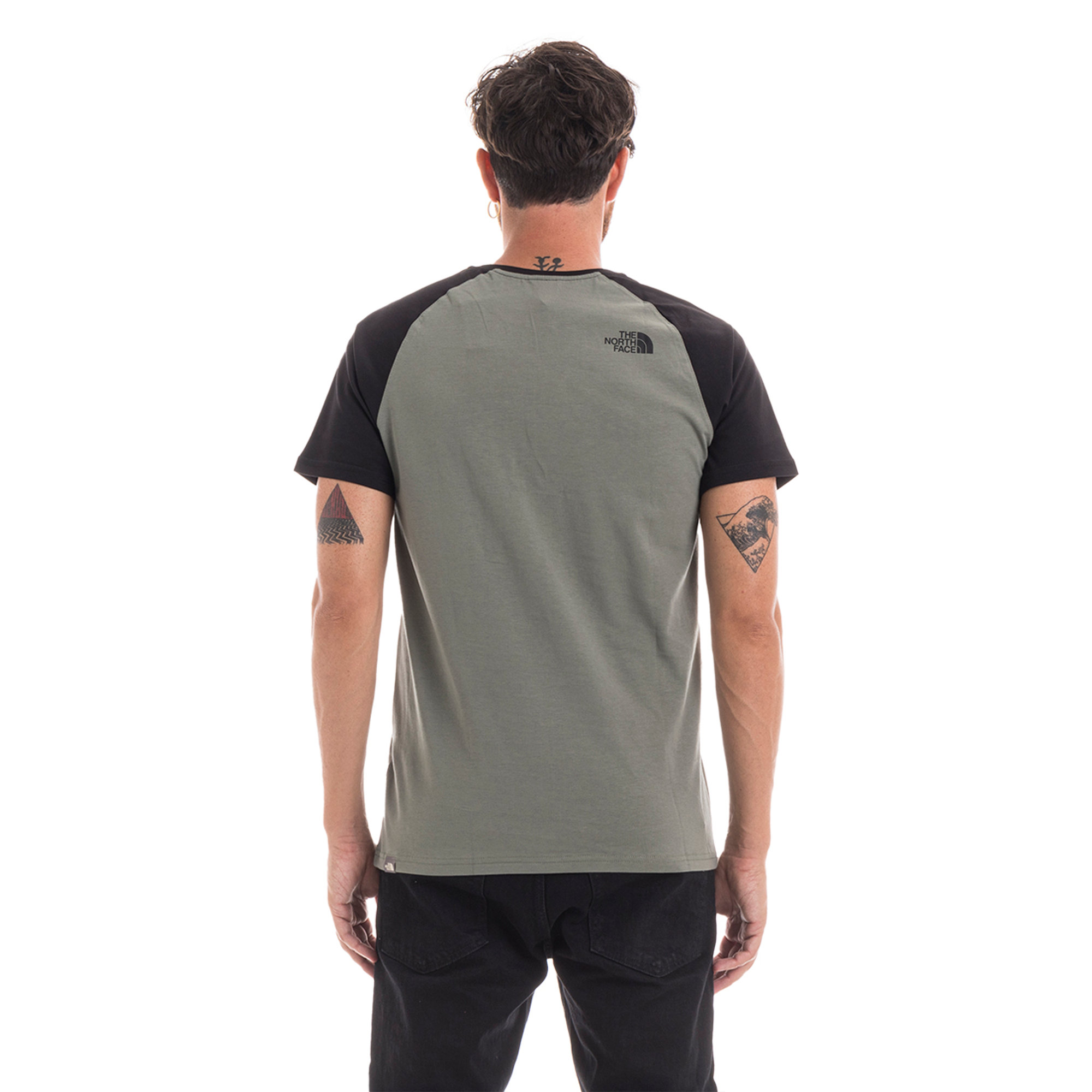 T-shirt a girocollo verde salvia The North Face vista3