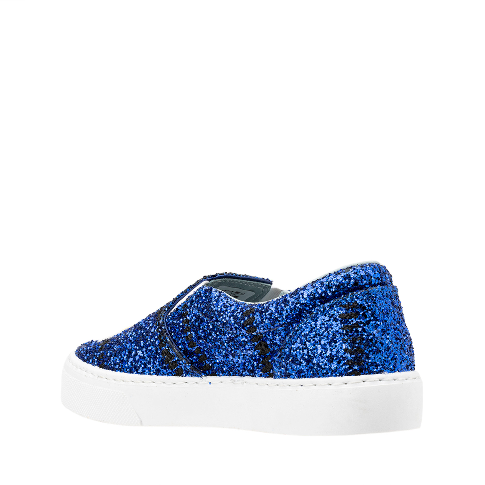 Slip-on in glitter blu Chiara Ferragni  vista2