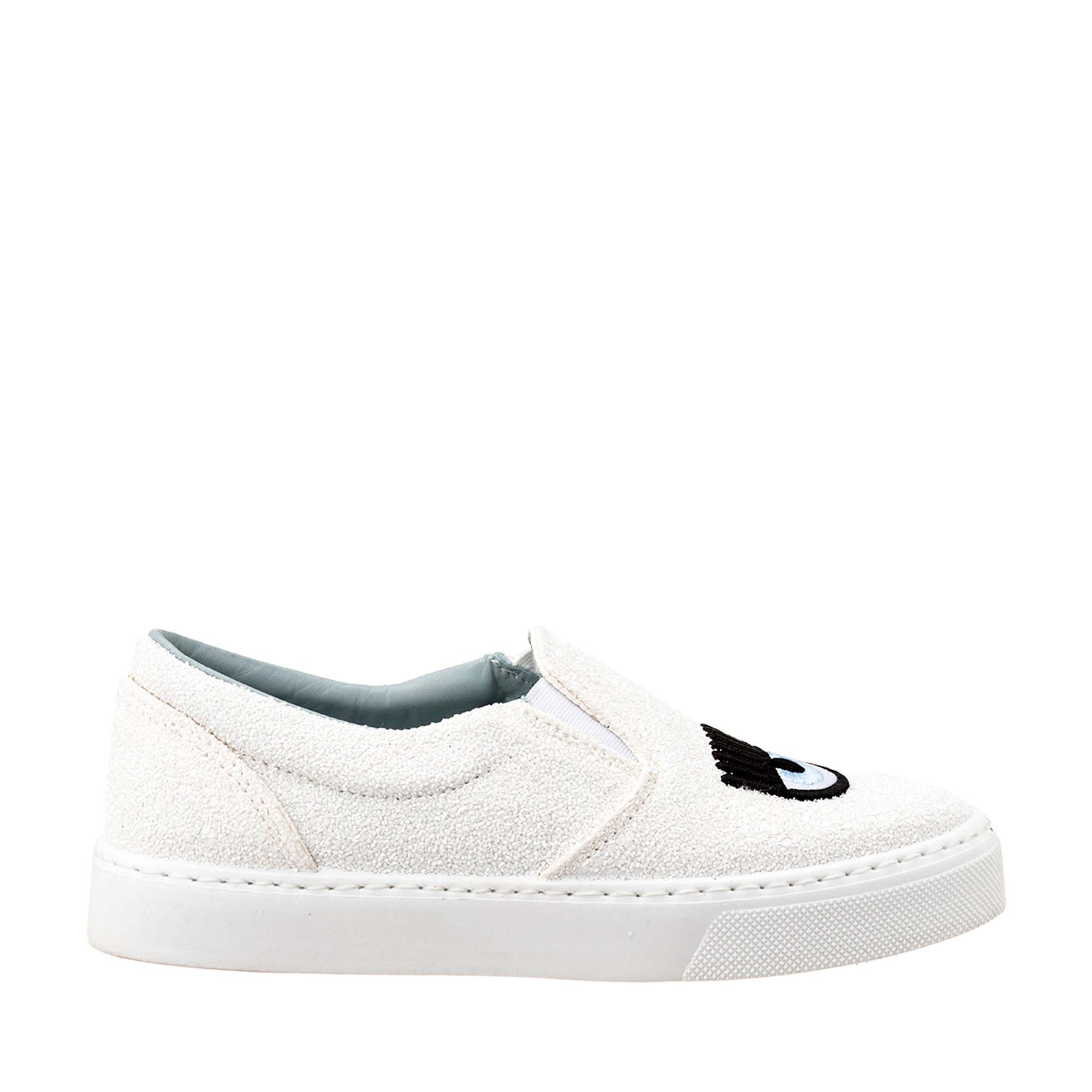 Slip-on in glitter bianche Chiara Ferragni  vista0