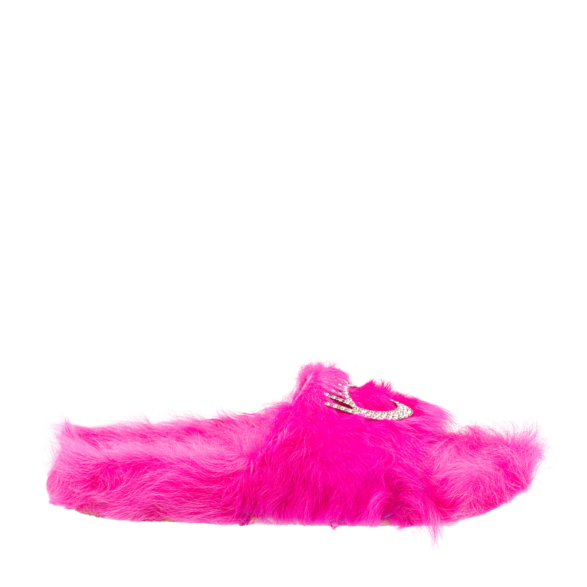 Ciabatte in pelliccia fucsia Chiara Ferragni  vista0