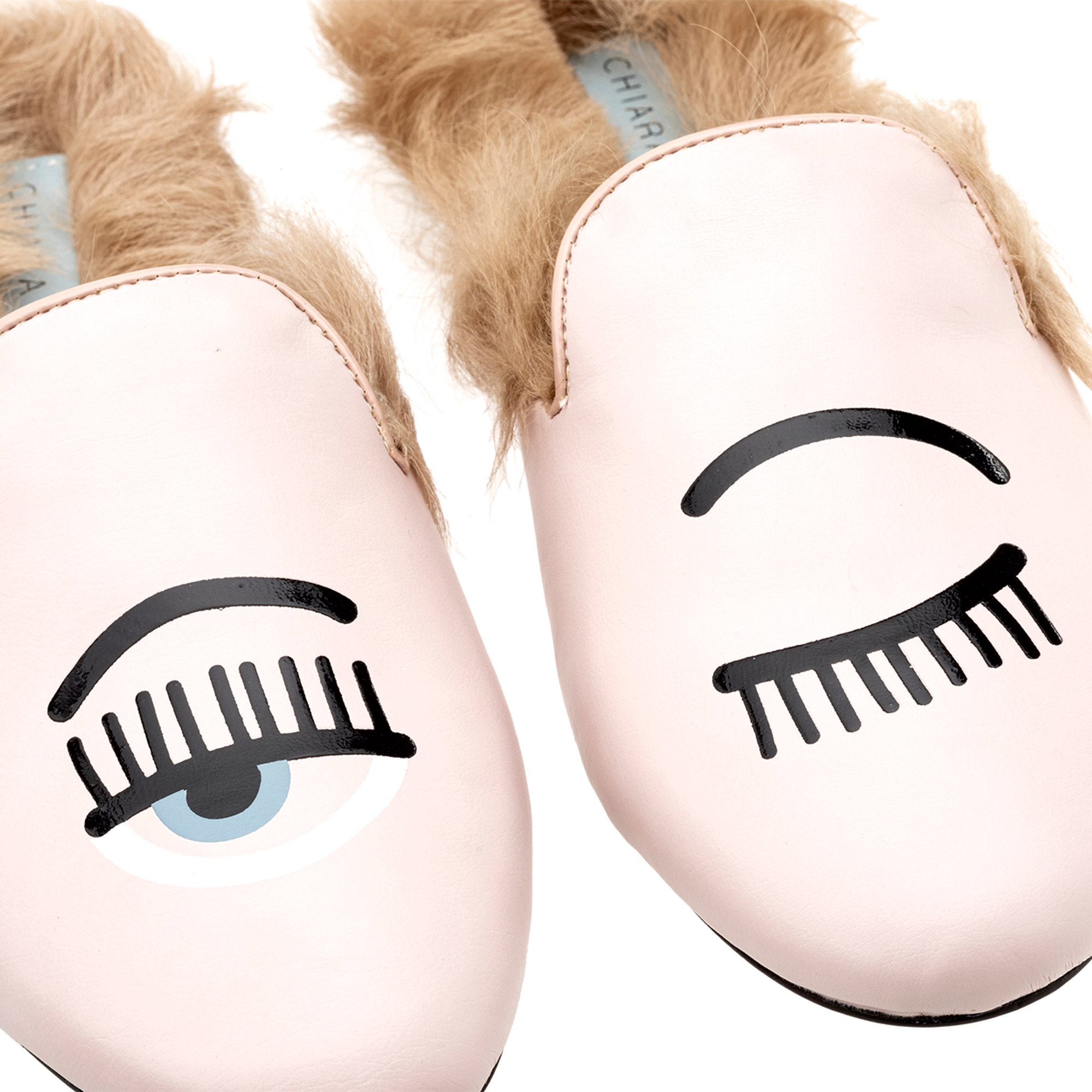 Mules in pelle rosa Chiara Ferragni  vista3