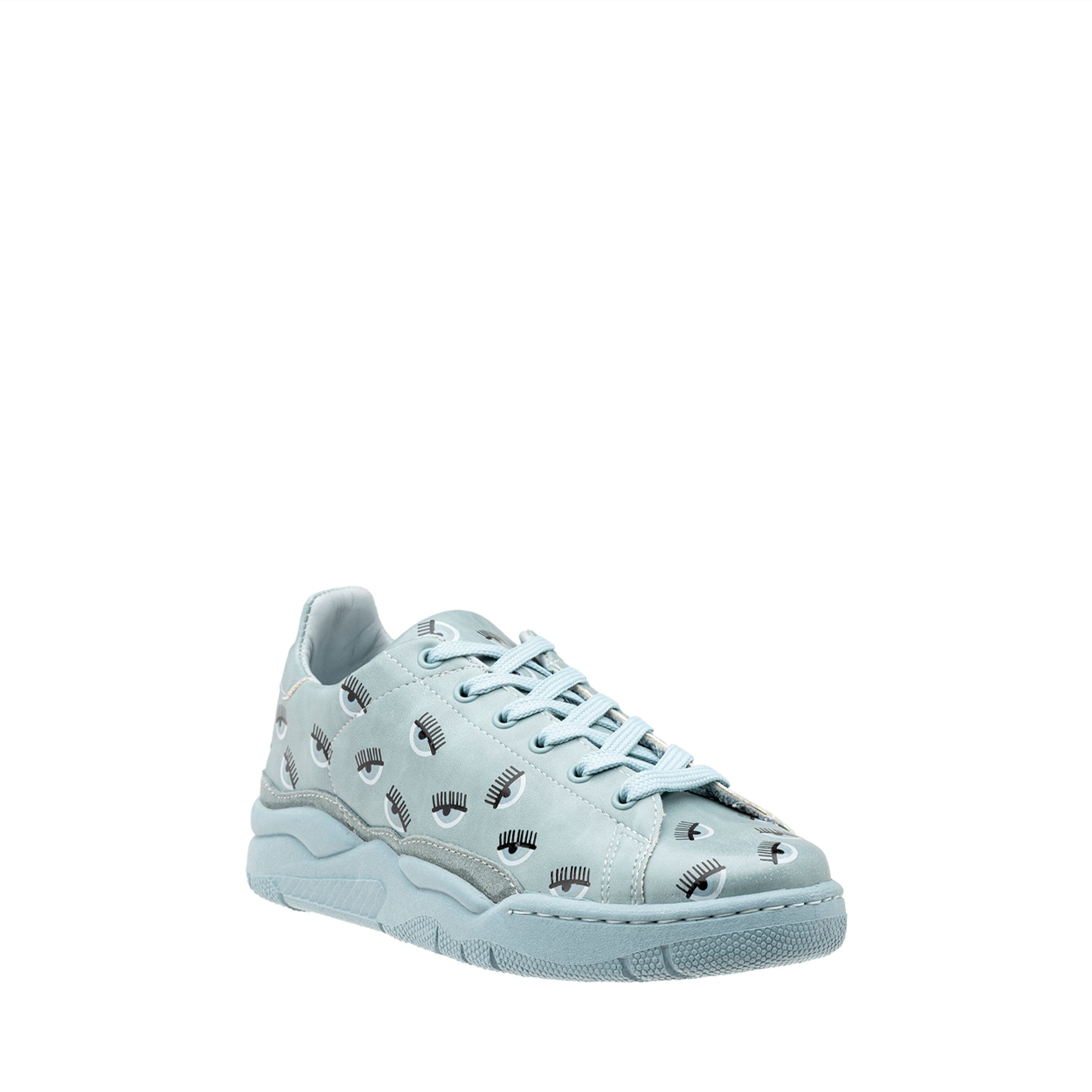 Sneakers con flirting in pelle azzurre Chiara Ferragni  vista1
