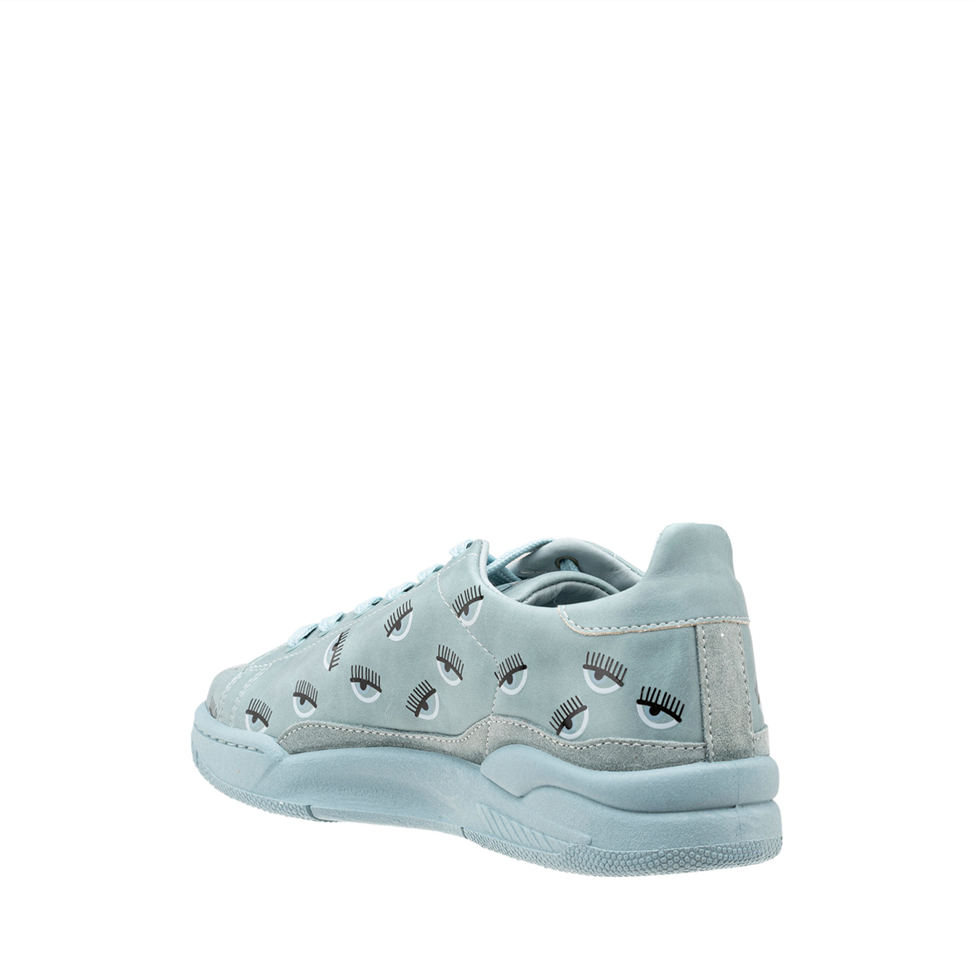 Sneakers con flirting in pelle azzurre Chiara Ferragni  vista2