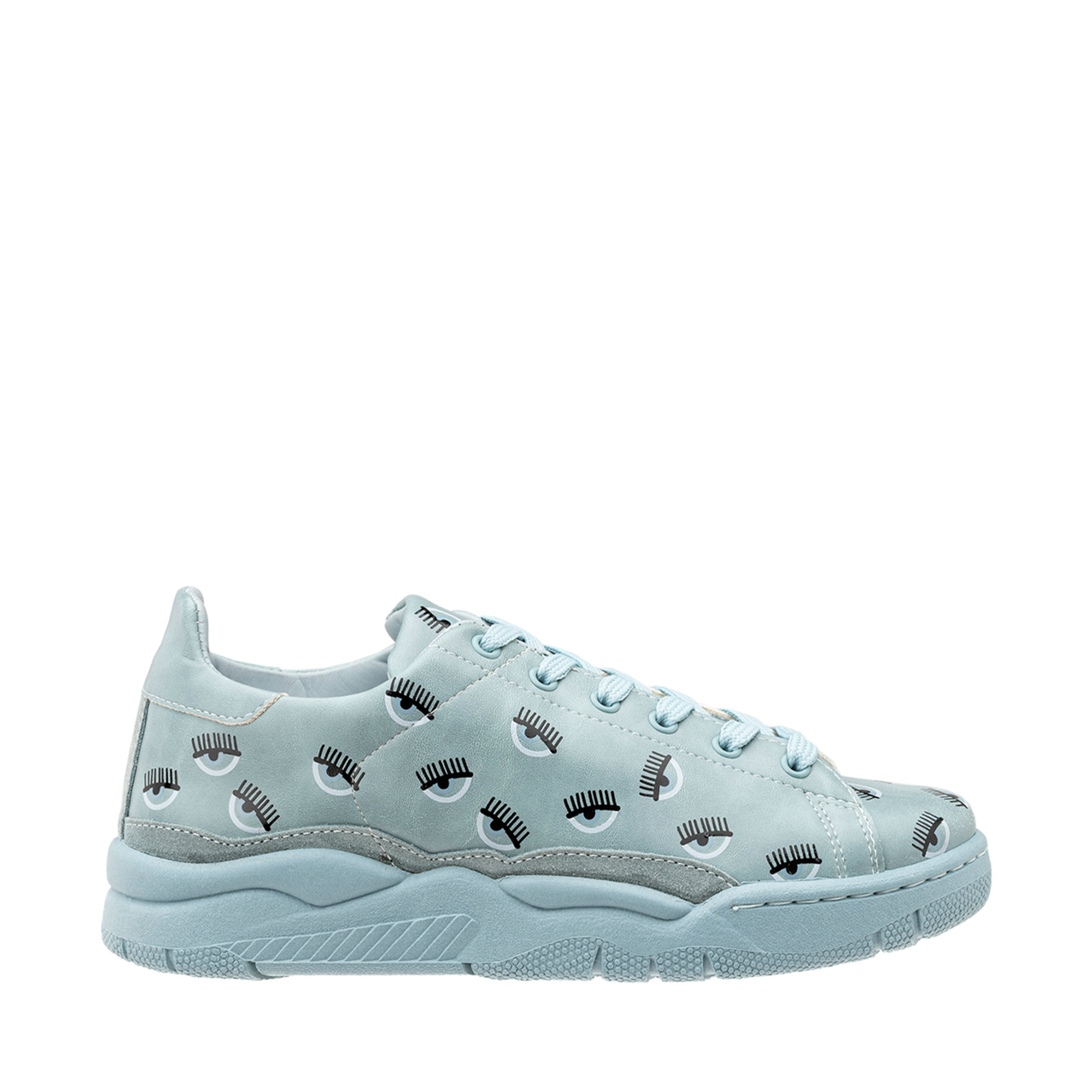 Sneakers con flirting in pelle azzurre Chiara Ferragni  vista0