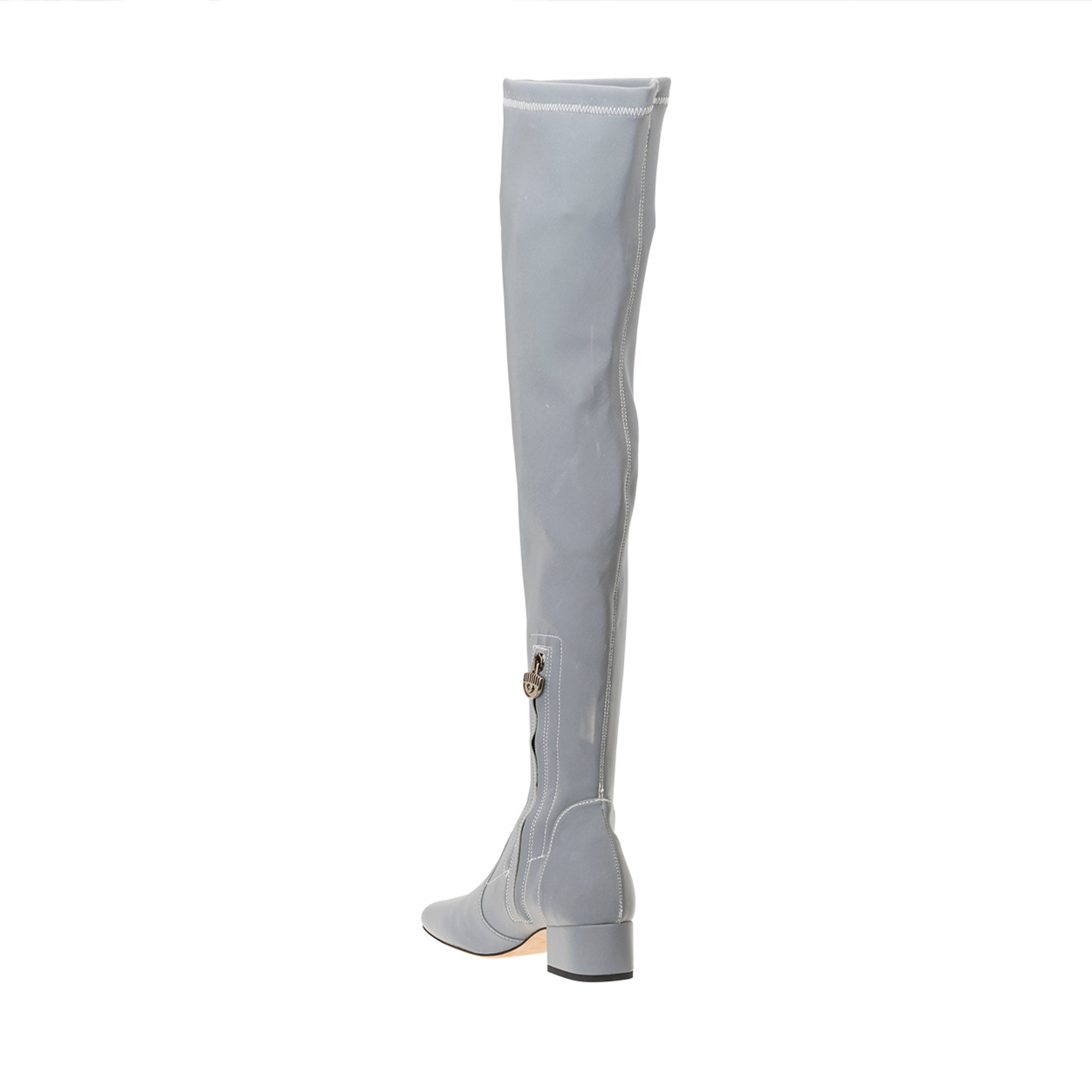 Stivali clochard stretch argento Chiara Ferragni  vista3
