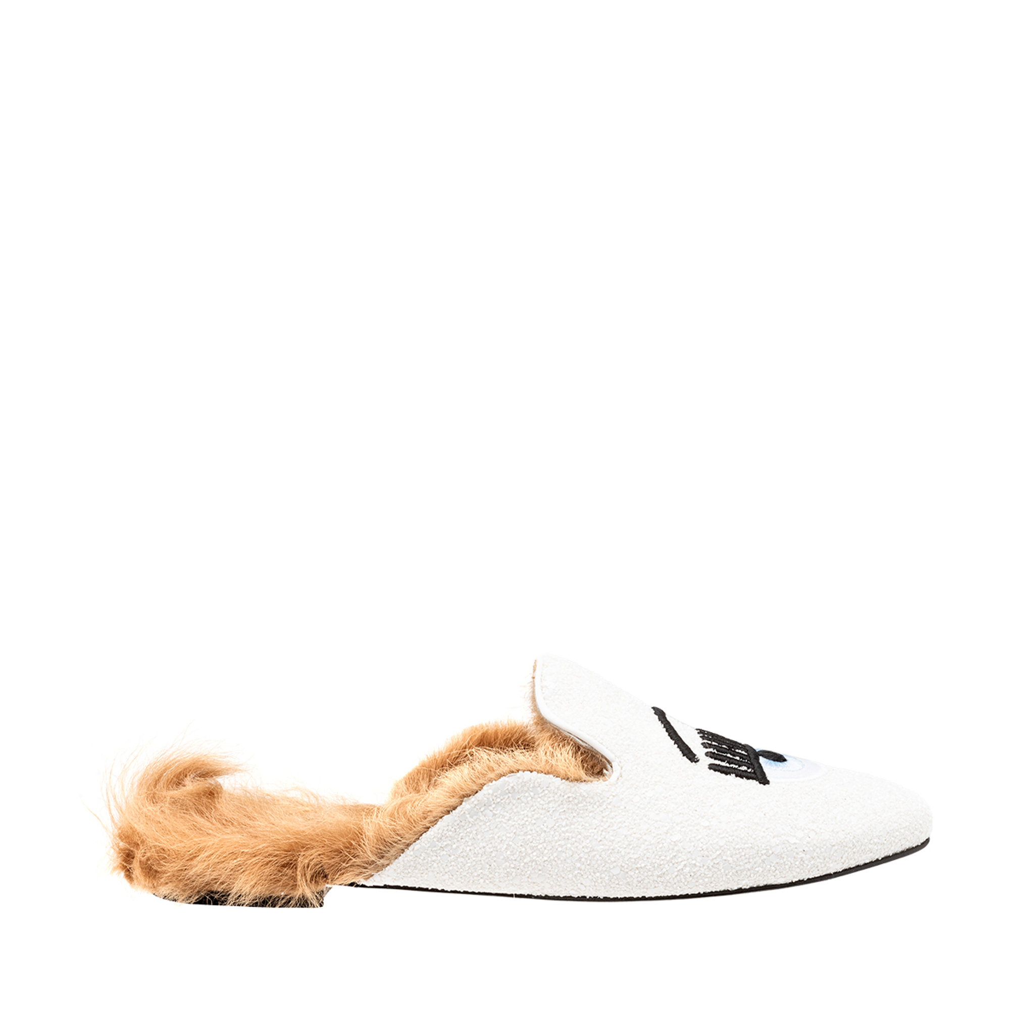 Mules in glitter bianche Chiara Ferragni  vista0