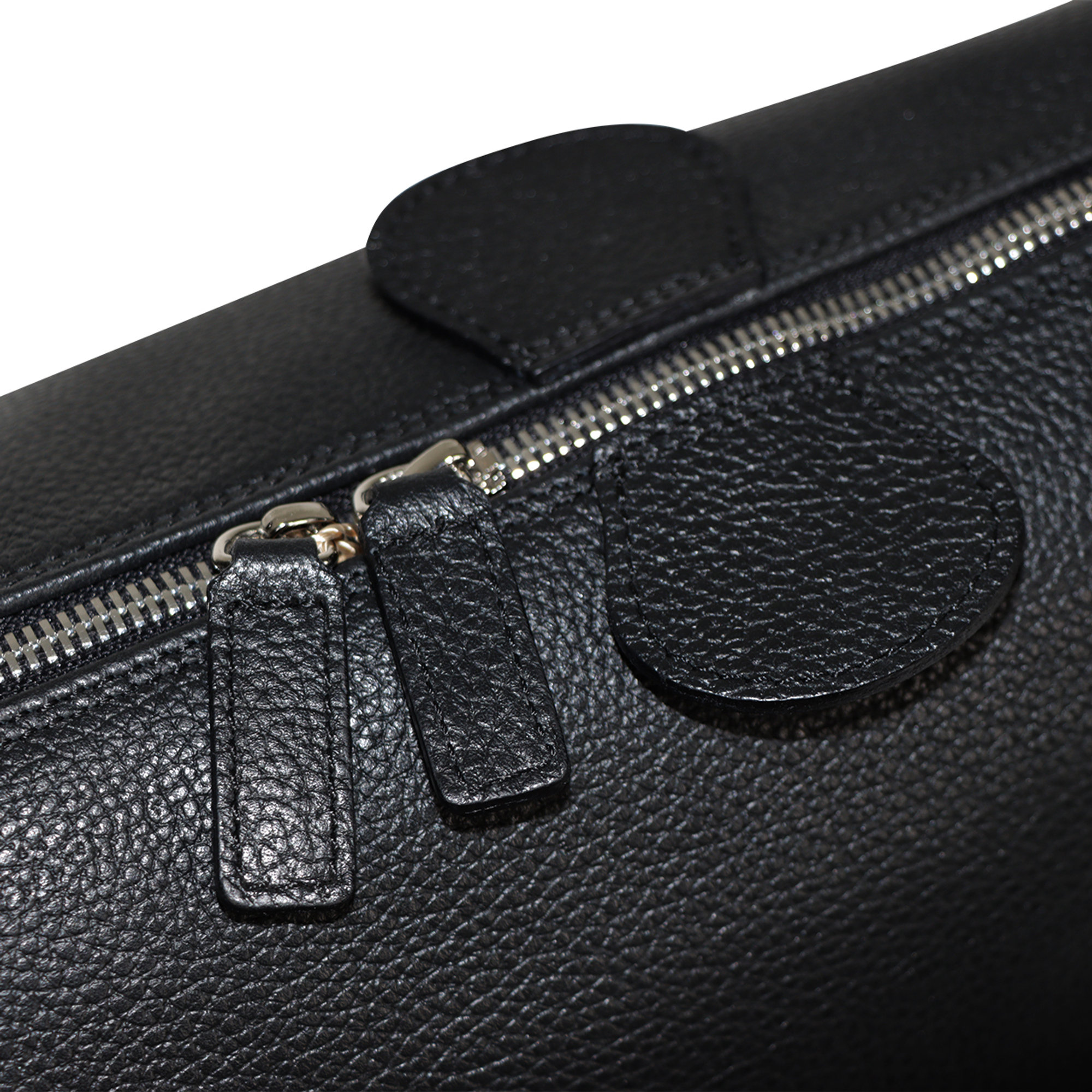 Beauty case sportivo in pelle nero Terrida vista2