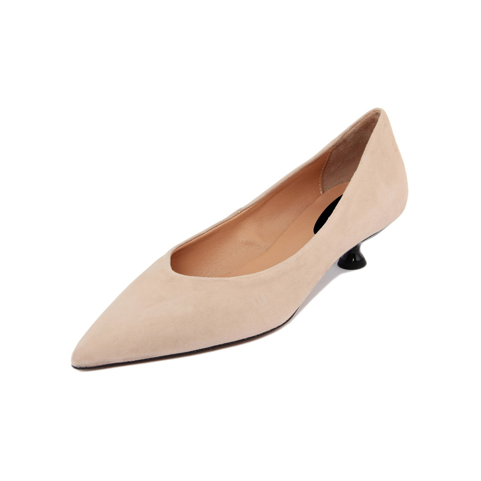 Décolleté in pelle modello chanel rosa cipria Lab78 vista3
