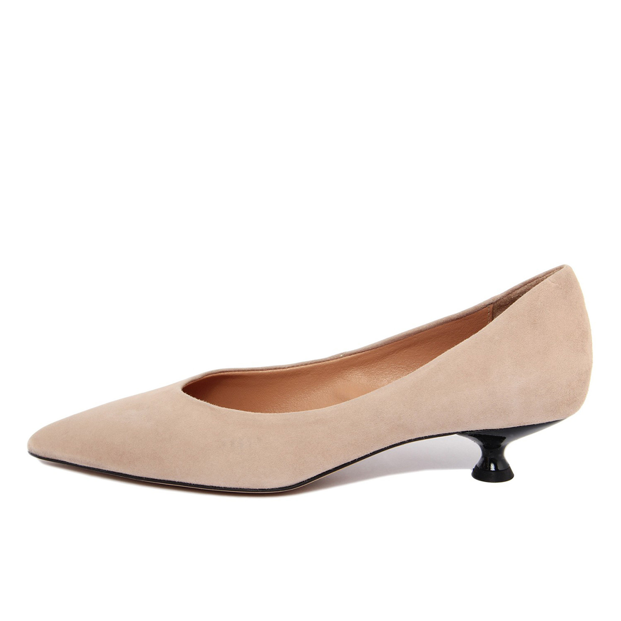Décolleté in pelle modello chanel rosa cipria Lab78 vista4
