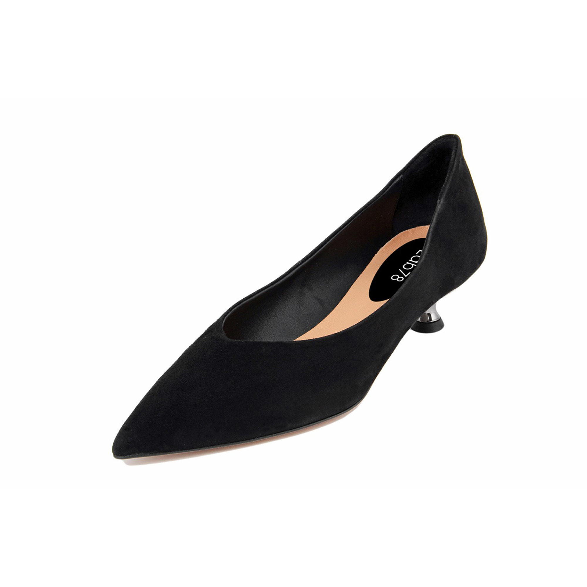 Décolleté in pelle scamosciata modello chanel nere Lab78 vista3