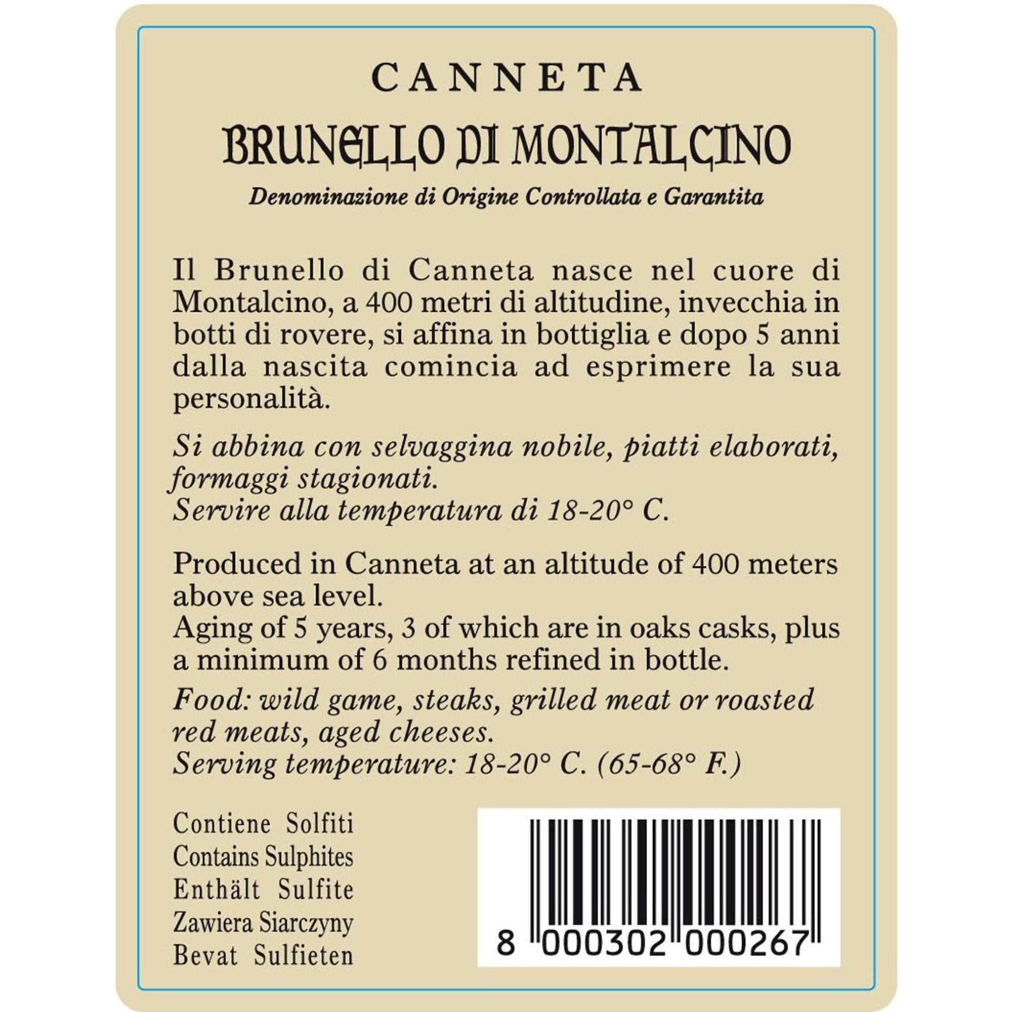 3 bottiglie miste: Rosso di Montalcino DOC 2019 - Brunello di Montalcino DOCG 2015 - Sant'Antimo Rosso DOC 2019 Tenuta Canneta vista4