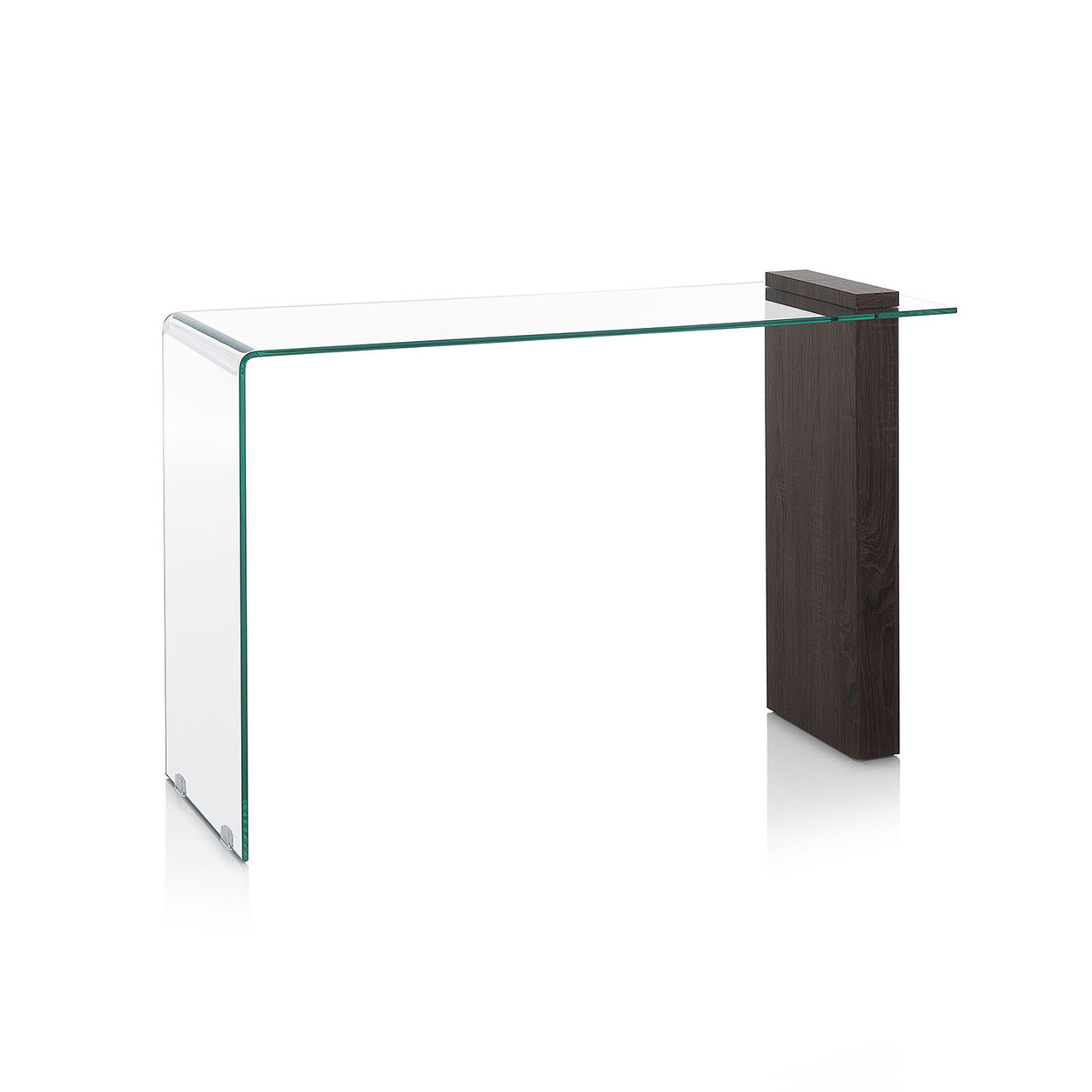 Consolle YUI, trasparente/noce TFT Home vista0