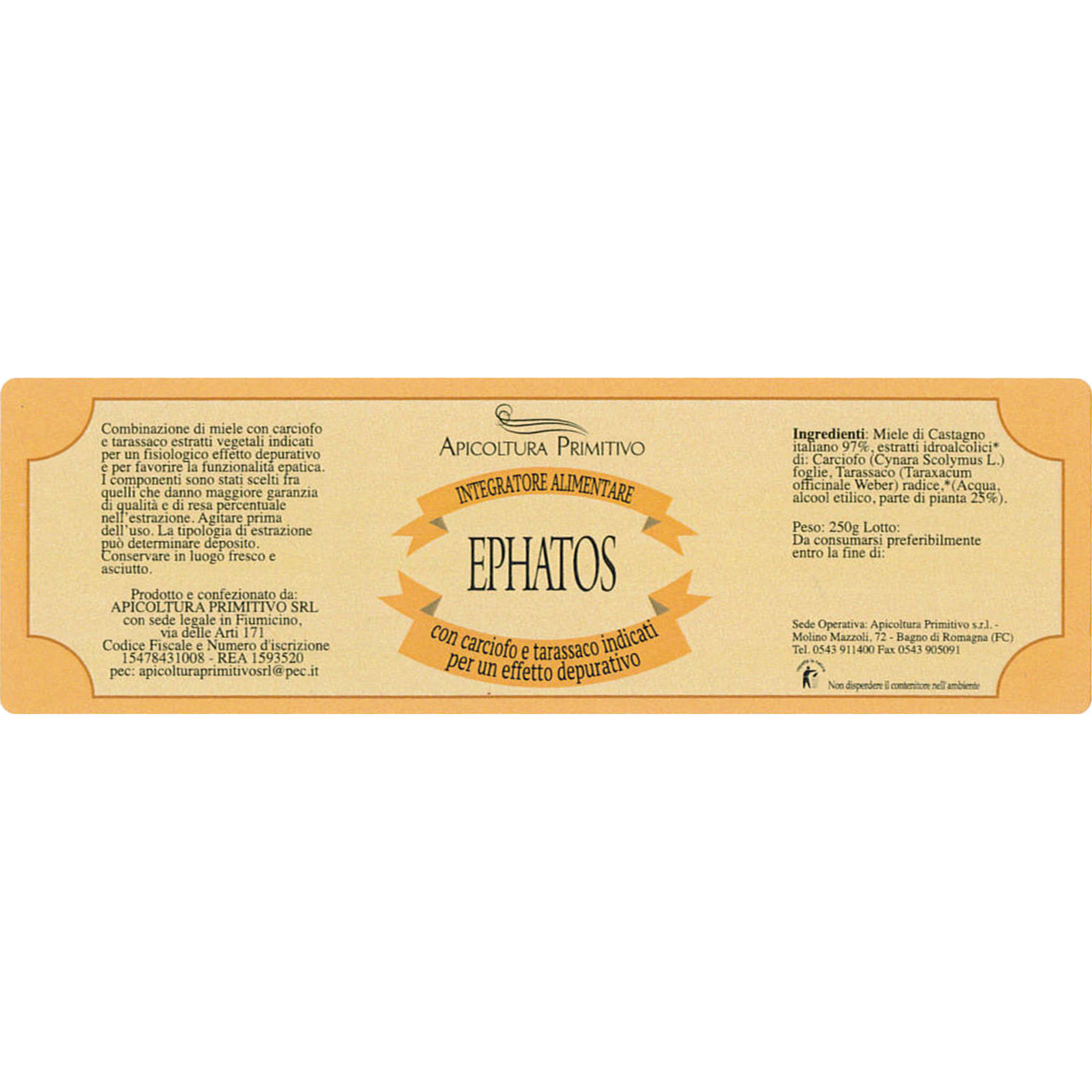 "Ephatos" Integratore Alimentare - 1 confezione da 250 gr Apicoltura Primitivo vista1