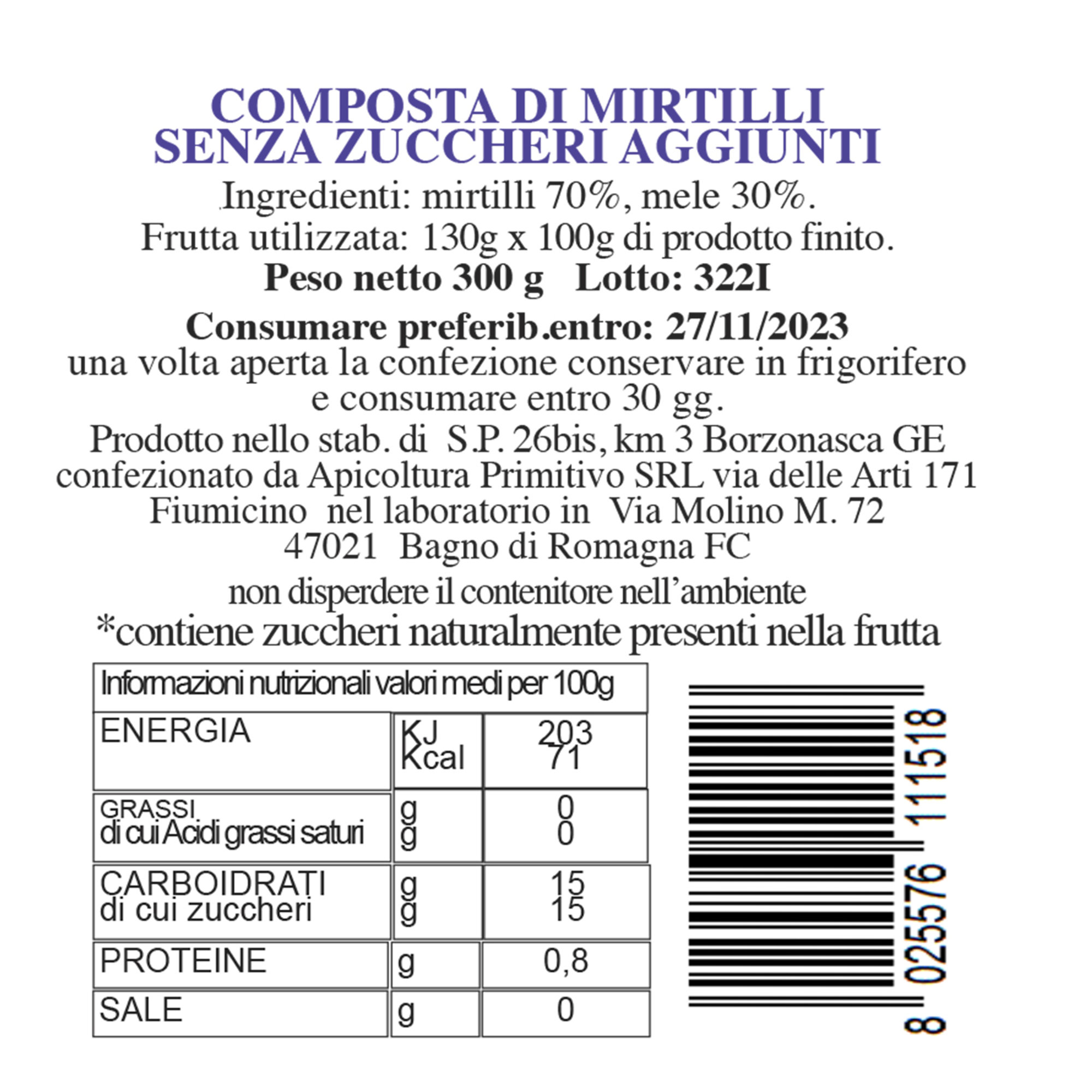 Kit Mirtillo - 4 prodotti Apicoltura Primitivo vista6