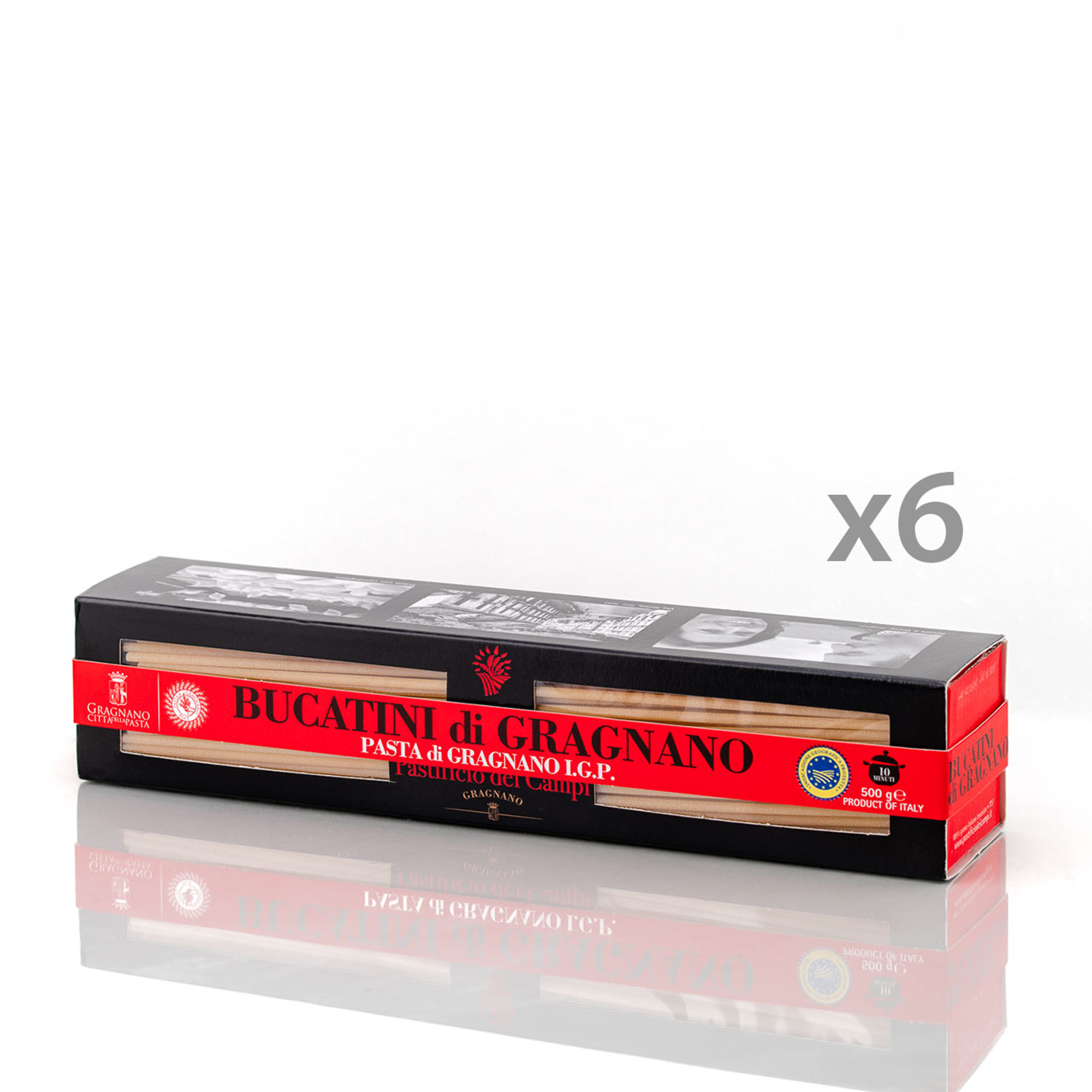 6 confezioni - Bucatini di Gragnano IGP 500 gr. Pastificio dei Campi vista0