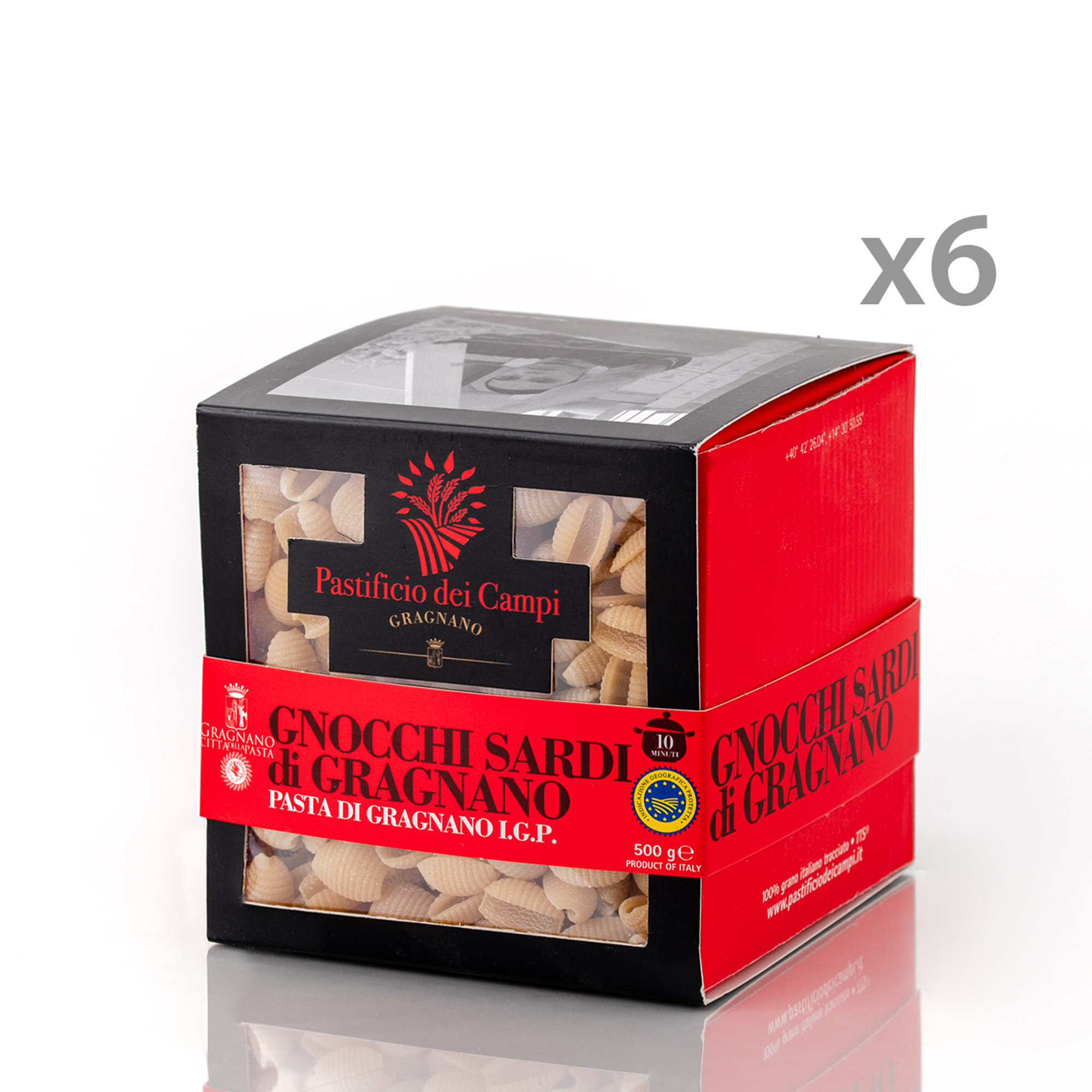 6 confezioni - Gnocchi Sardi di Gragnano IGP 500 gr. Pastificio dei Campi vista0